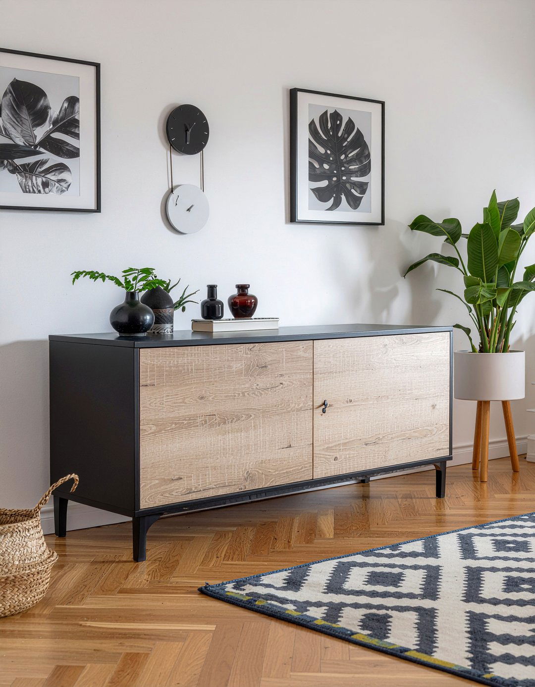 Two Tone Sideboard - 30 living room buffet ideas