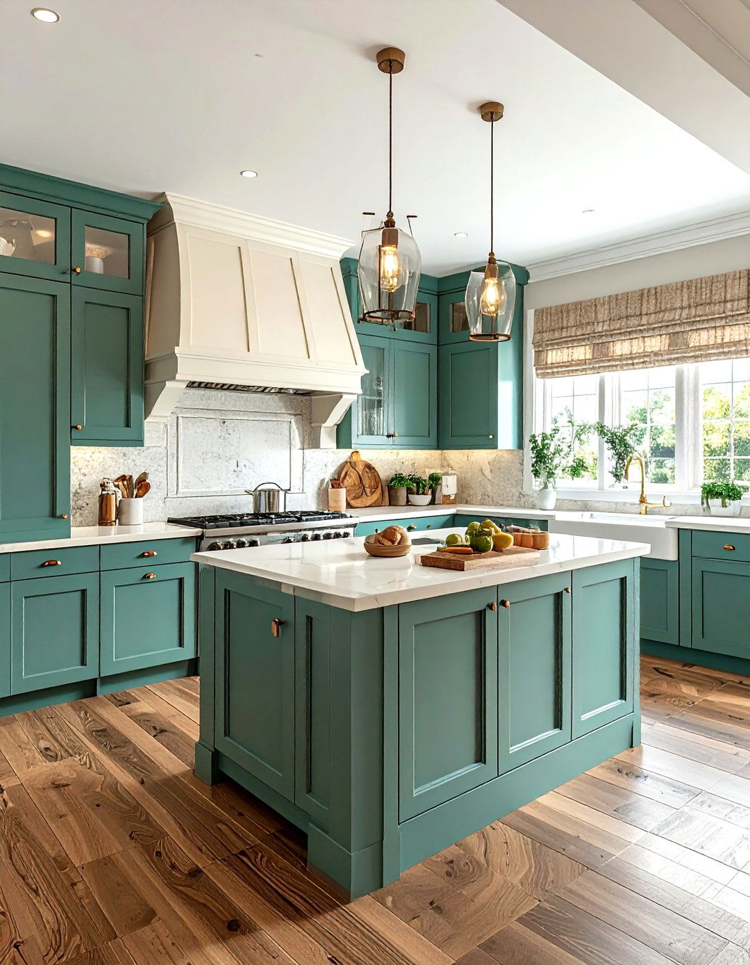 Two Tone Teal And Cream Kitchen - 30 teal kitchen ideas