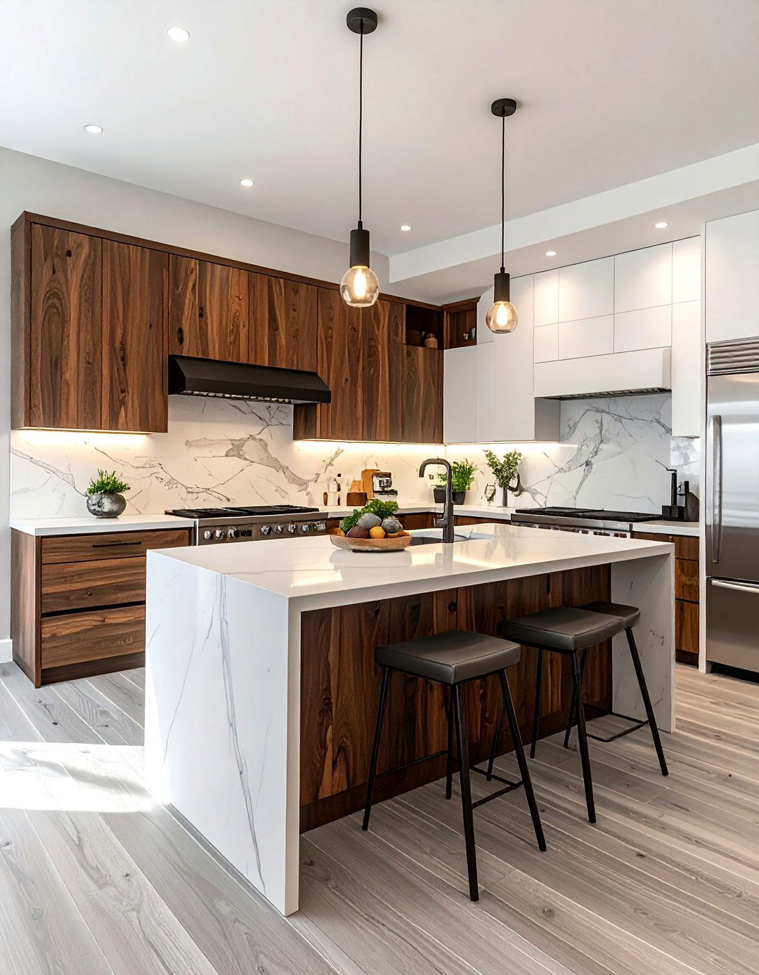 Two Tone Wood Cabinets - 30 wood kitchen cabinet ideas