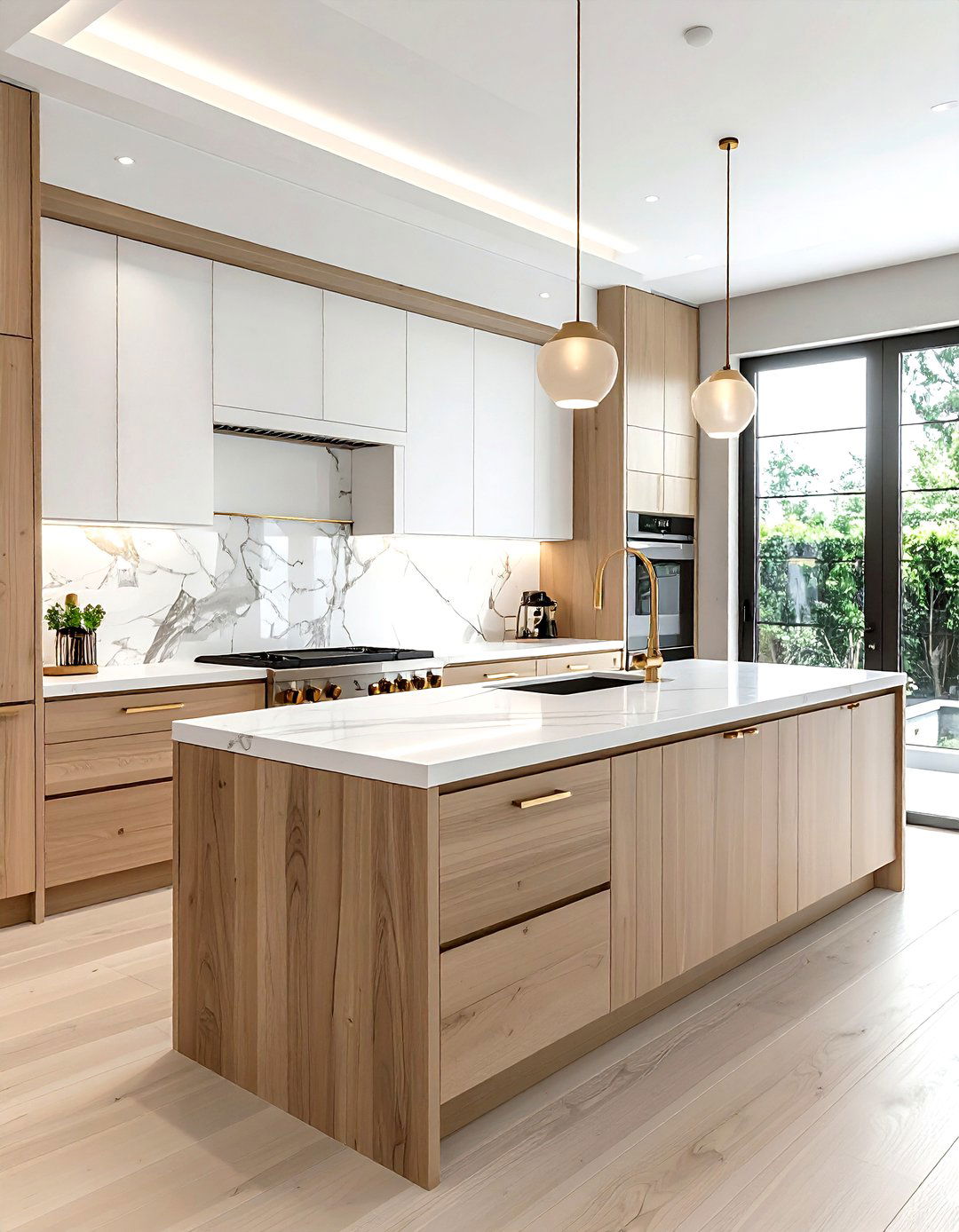 Two Tone Wood Kitchen - 30 light wood kitchen ideas