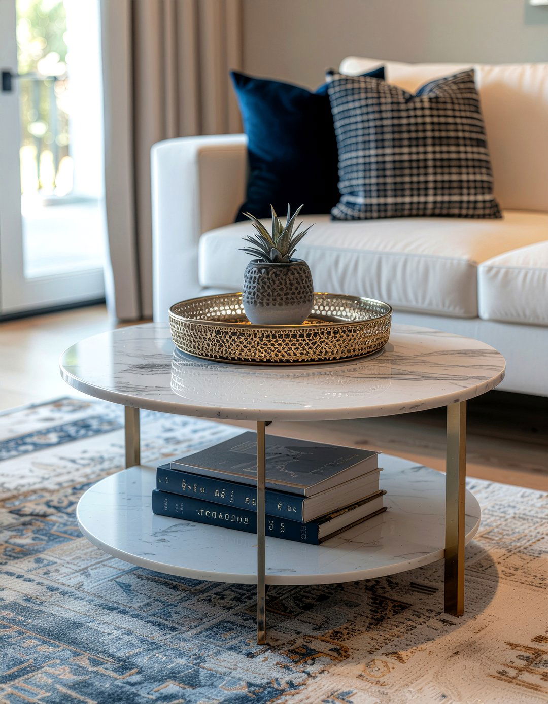 Two tier marble coffee table - 30 living room marble coffee tables