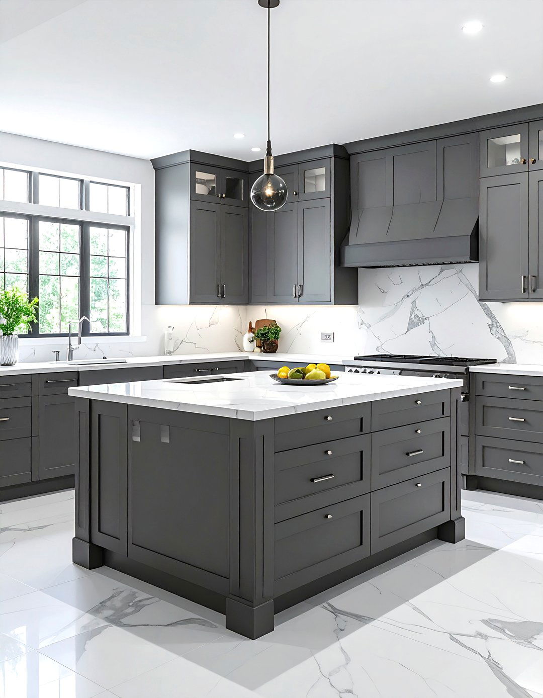 Two tone gray kitchen cabinets - 30 cool gray kitchen ideas