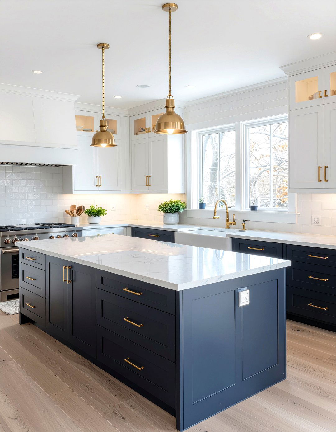 Two tone kitchen cabinets - 30 kitchen visual interest ideas