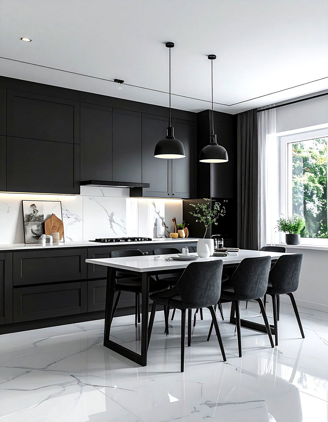 Two tone kitchen walls - 30 kitchen wainscoting ideas