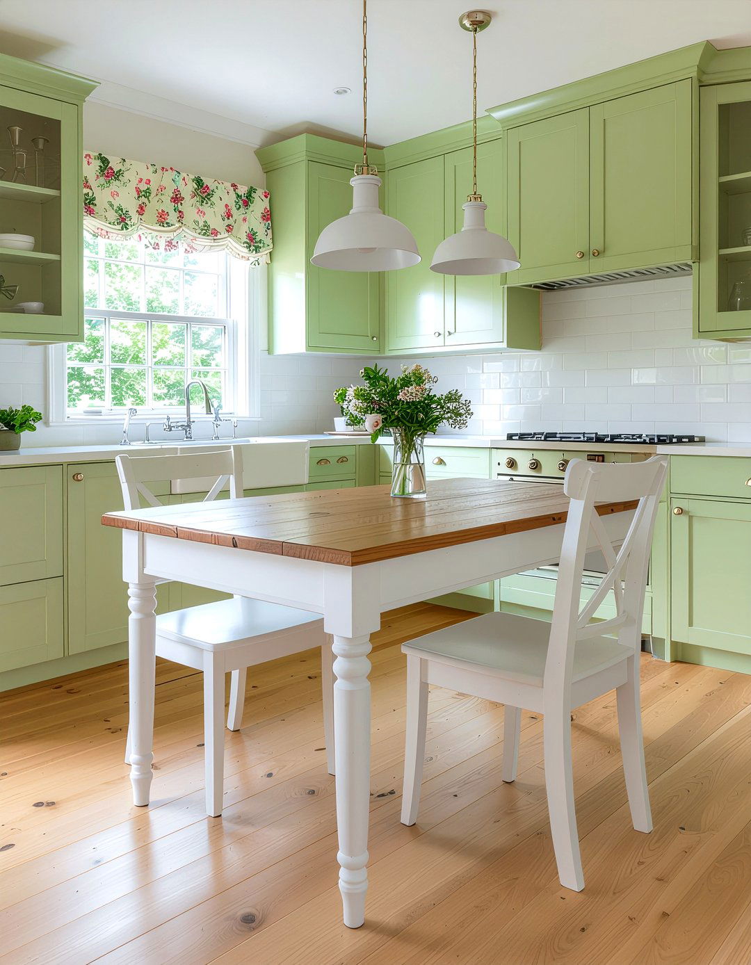 Two tone oak dining table - 30 oak dining table ideas