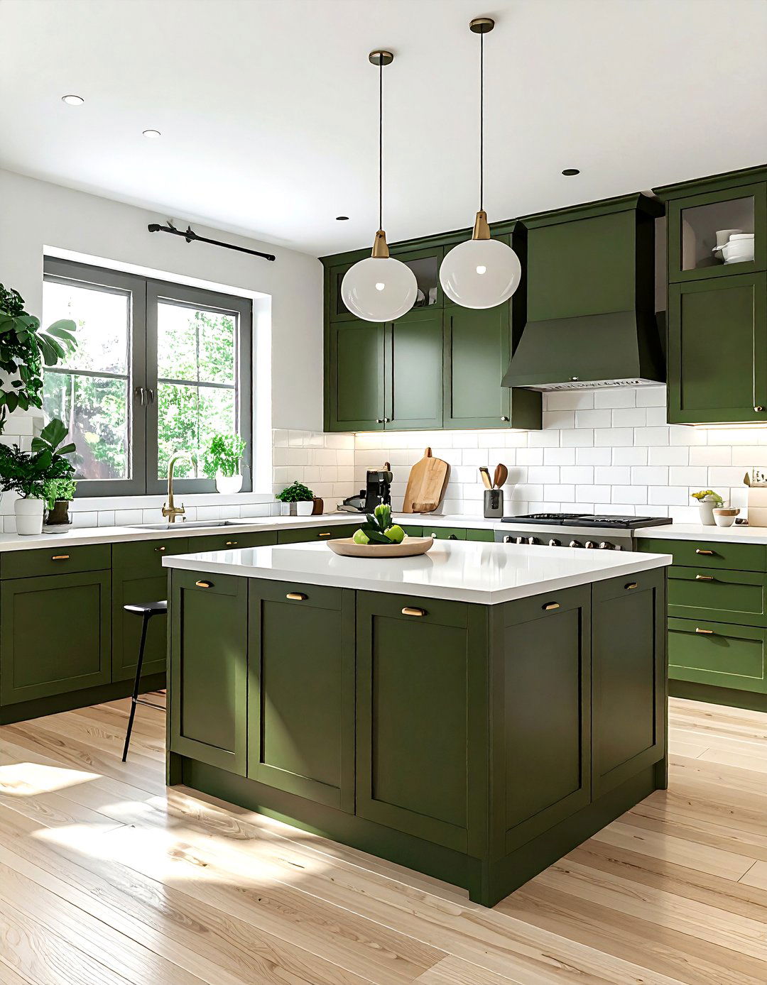 Two tone olive green kitchen - 30 olive green kitchen ideas