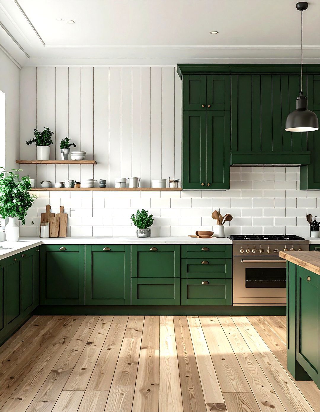 Two tone shiplap wall - 30 kitchen shiplap ideas