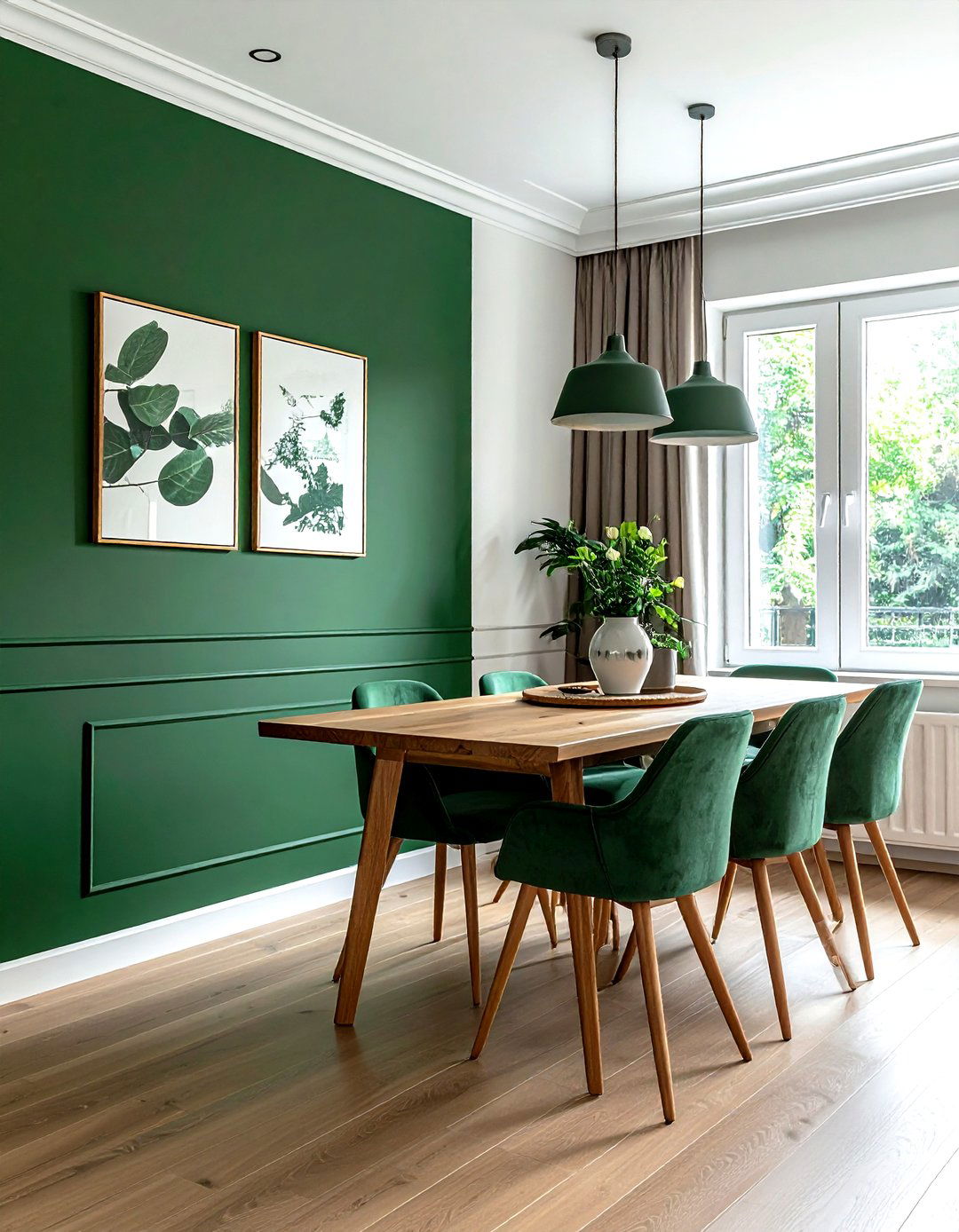 Two tone walls - 30 weekend dining room project ideas