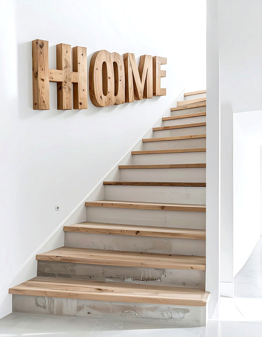 Typography Art - 30 staircase wall ideas