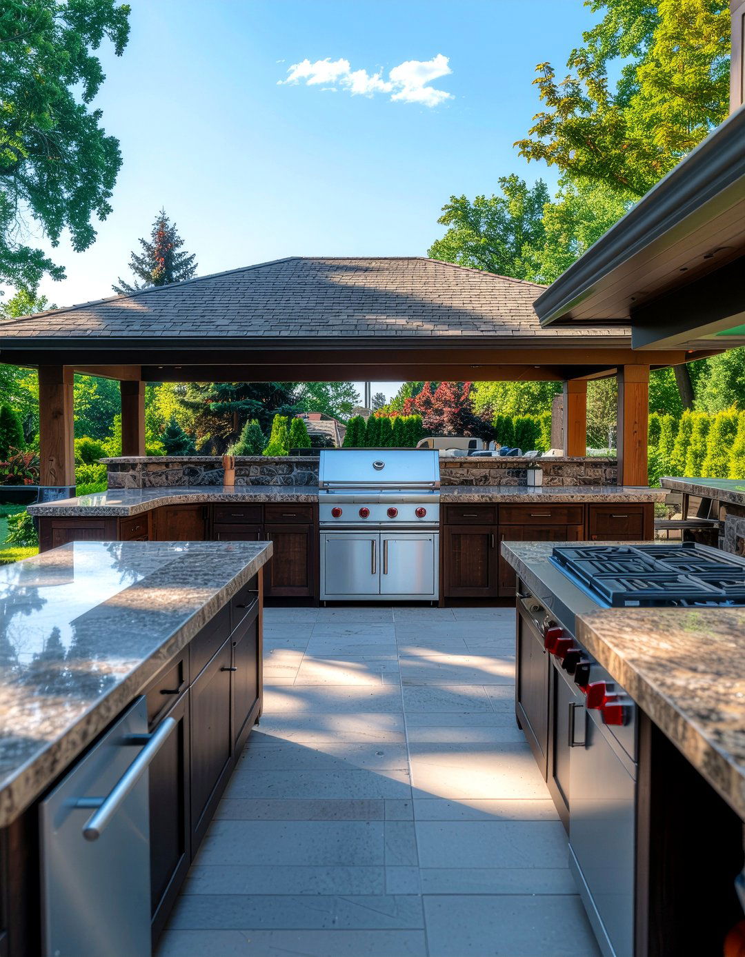 U Shaped Outdoor Kitchen - 30 outdoor kitchen design ideas