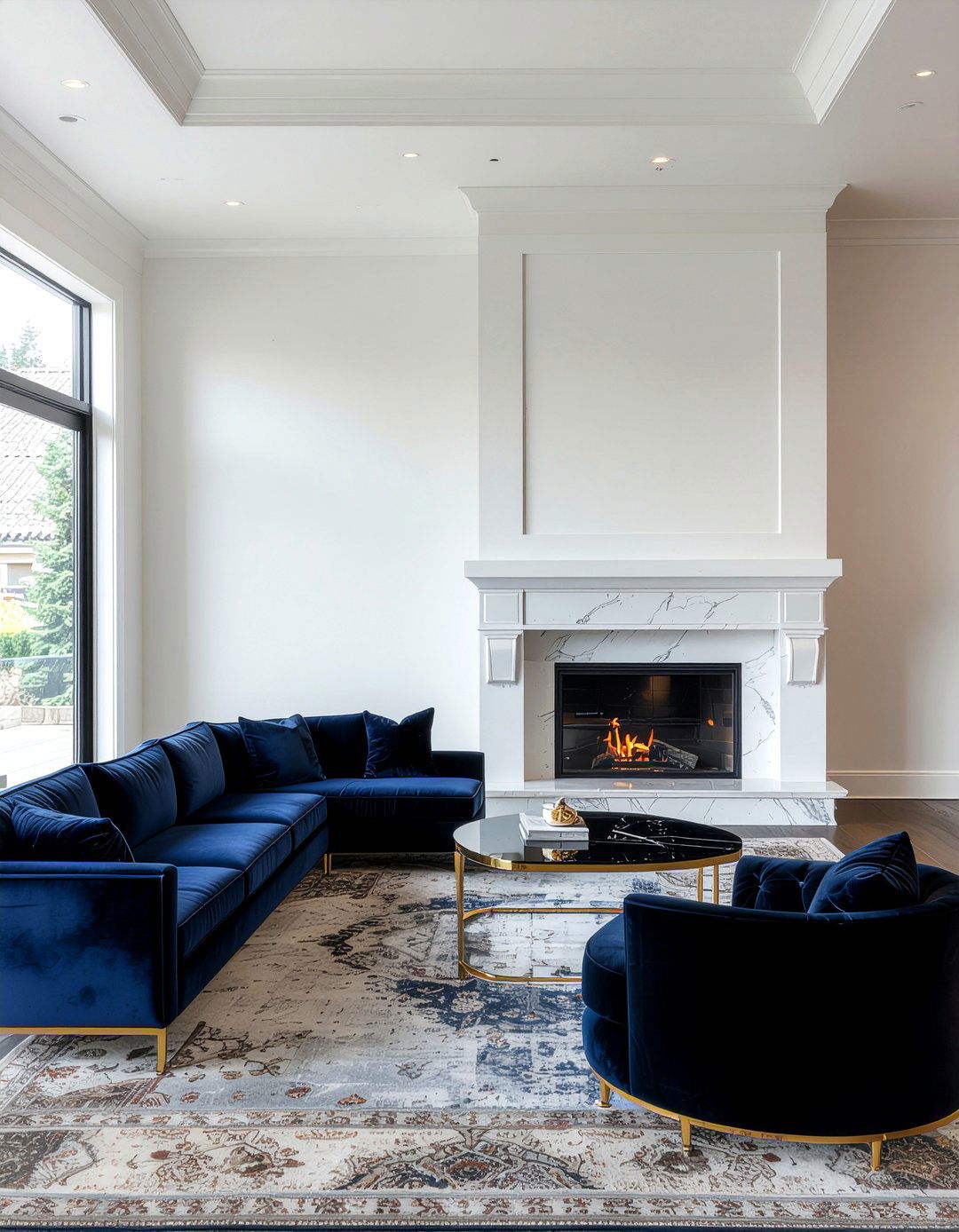 U Shaped Sectional Facing Fireplace - 30 living room sectional layout ideas