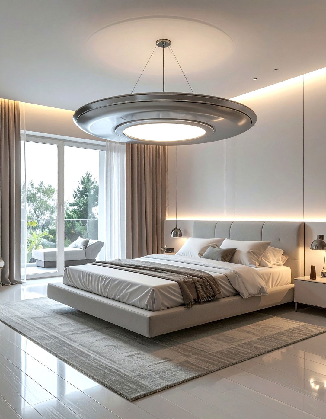 UFO pendant light - 30 planet bedroom ideas