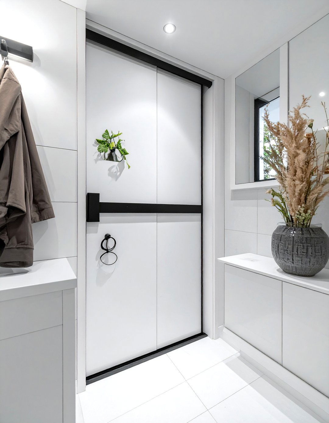 Ultra thin pocket door - 30 bathroom pocket door ideas