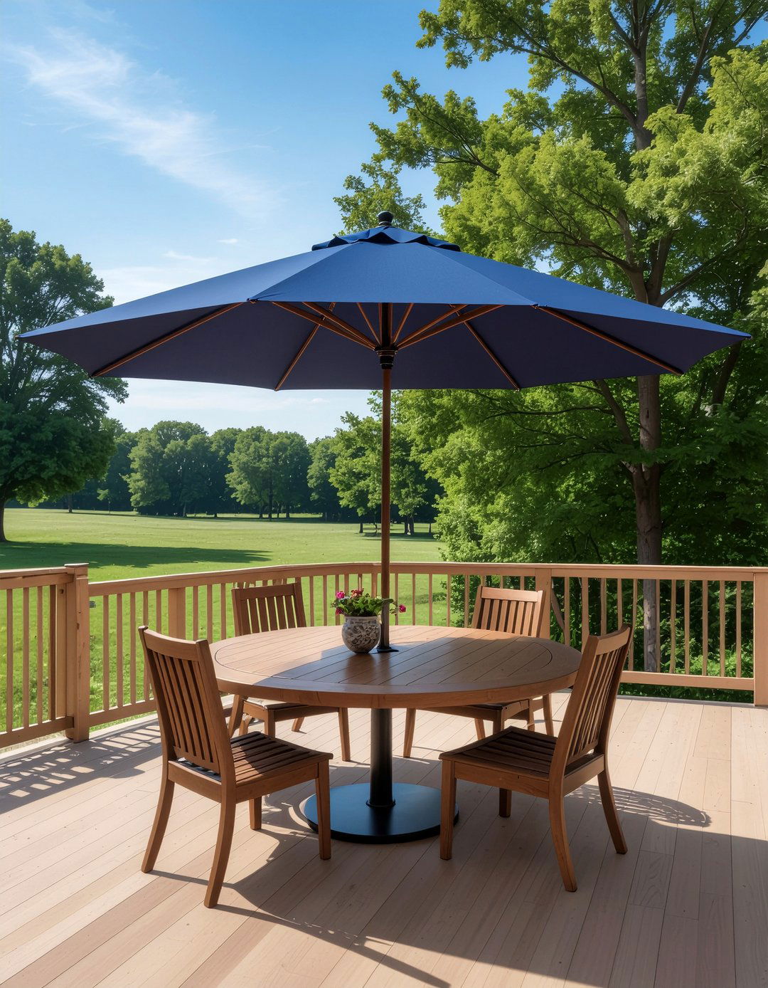 Umbrella For Deck Shade - 30 deck dining ideas