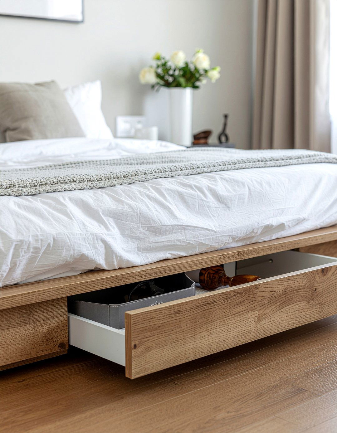 Under Bed Storage - 30 low cost bedroom ideas