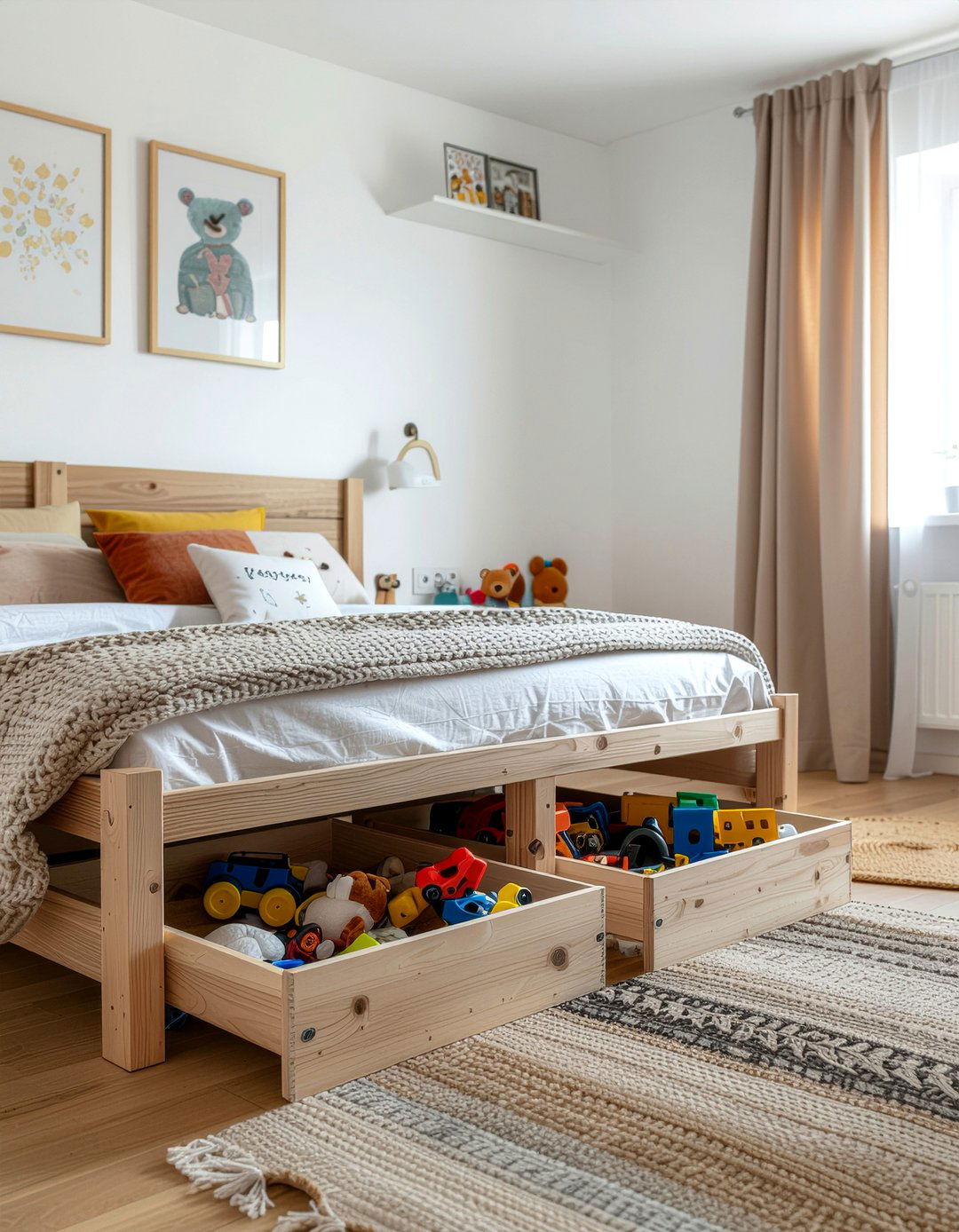 Under Bed Storage - 30 preschooler bedroom ideas