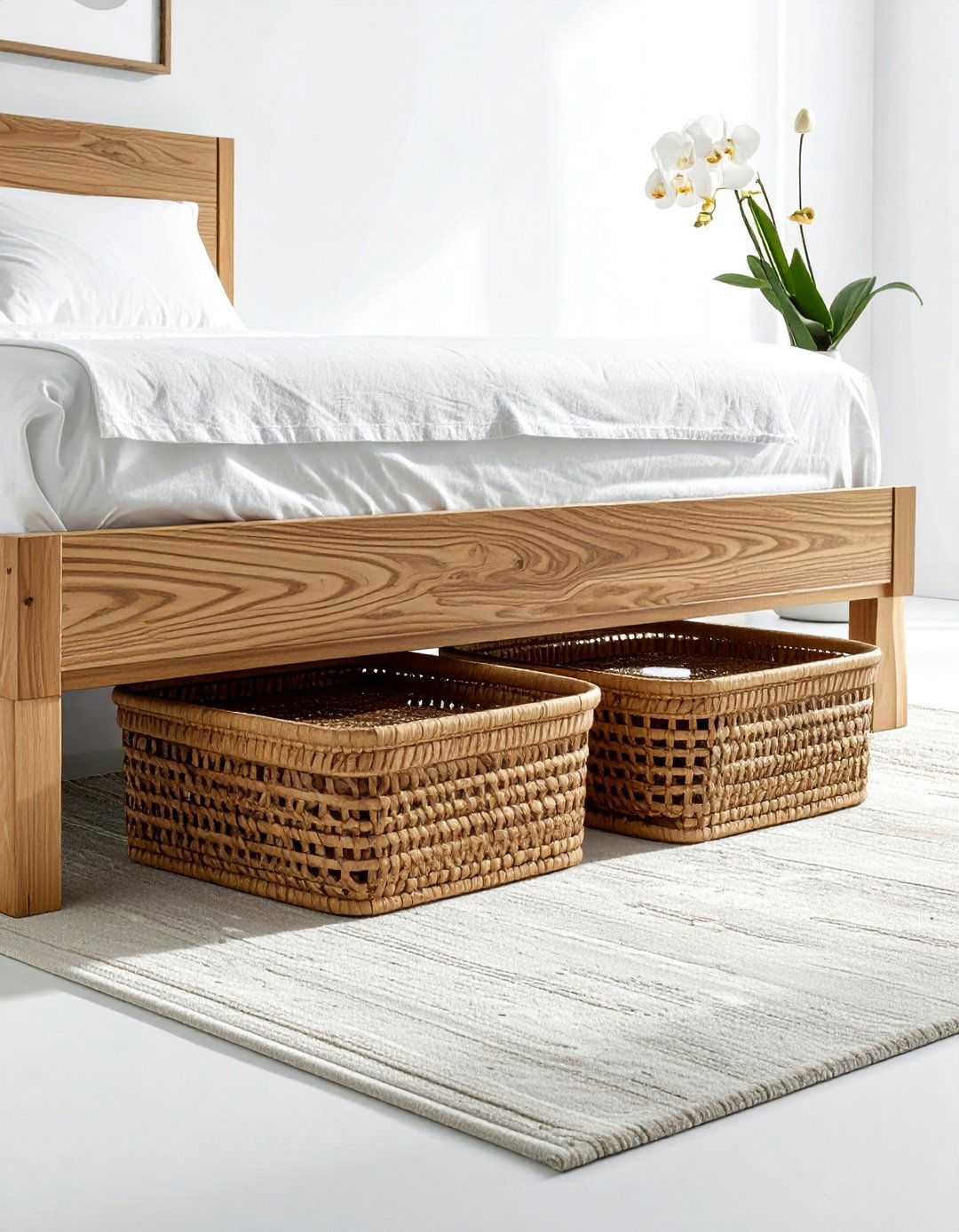 Under Bed Storage - 30 rattan basket ideas