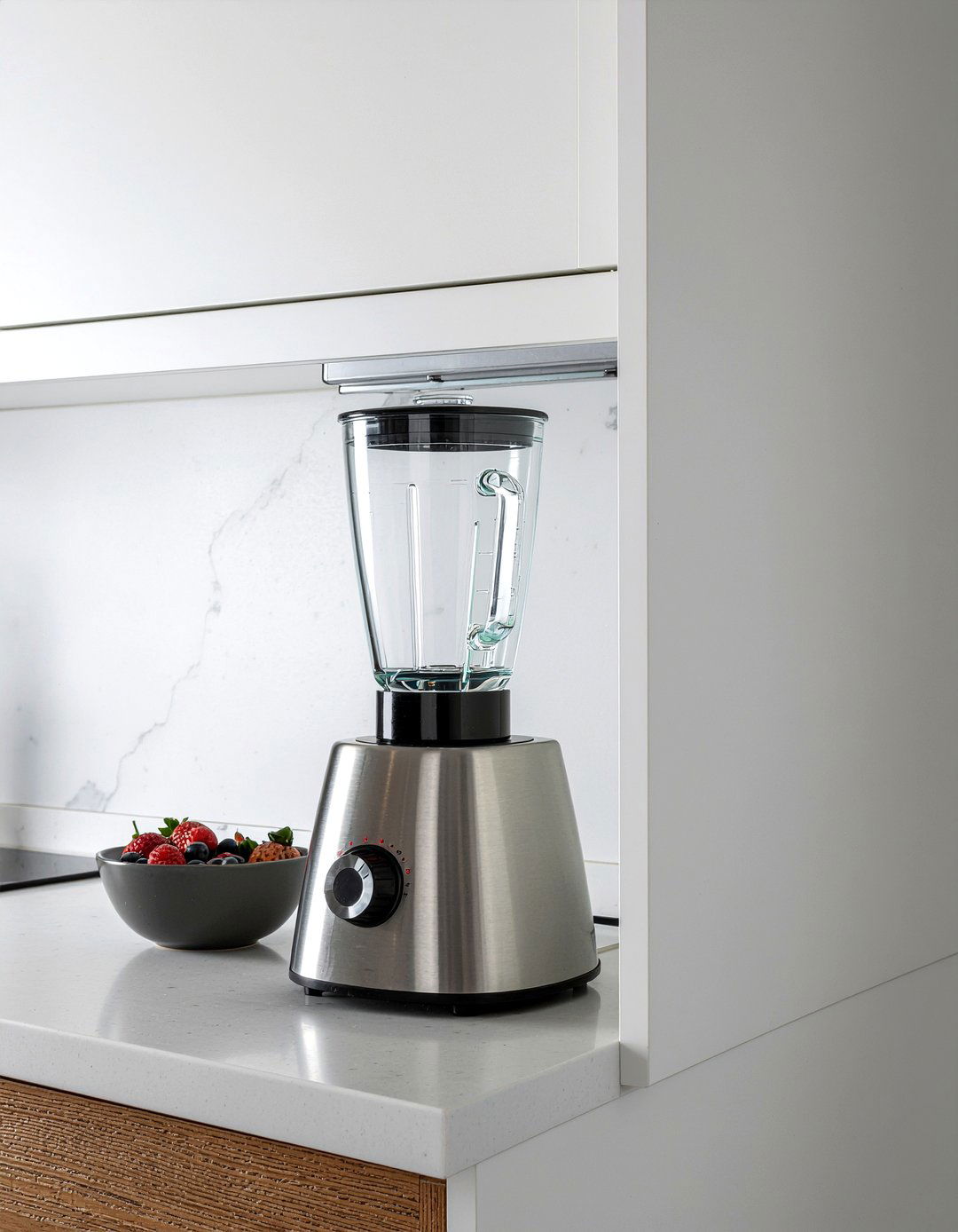 Under Cabinet Blender Storage - 30 kitchen smoothie station ideas