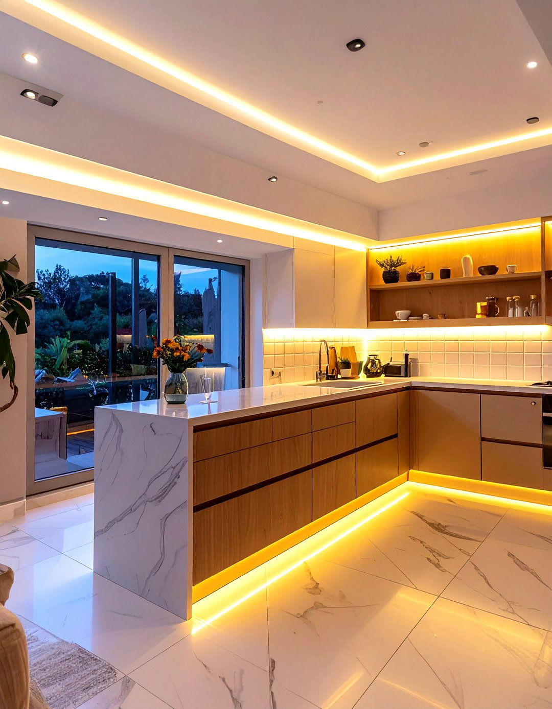 Under Cabinet Lighting - 30 small kitchen layout ideas