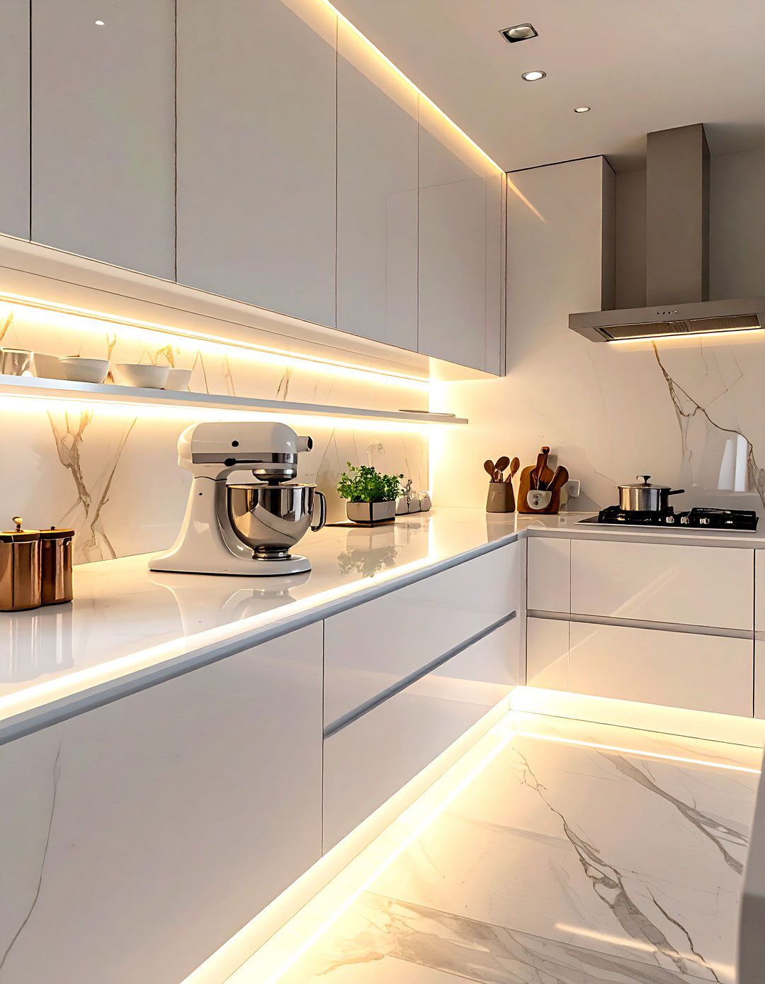 Under Cabinet Lighting Baking Area - 30 kitchen baking center ideas