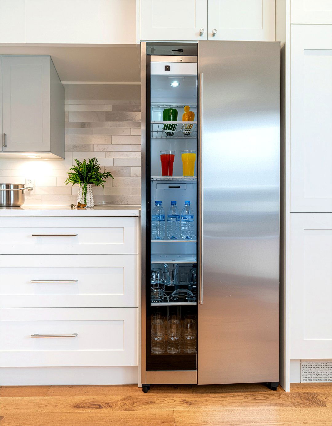 Under Counter Beverage Center - 30 inviting kitchen ideas