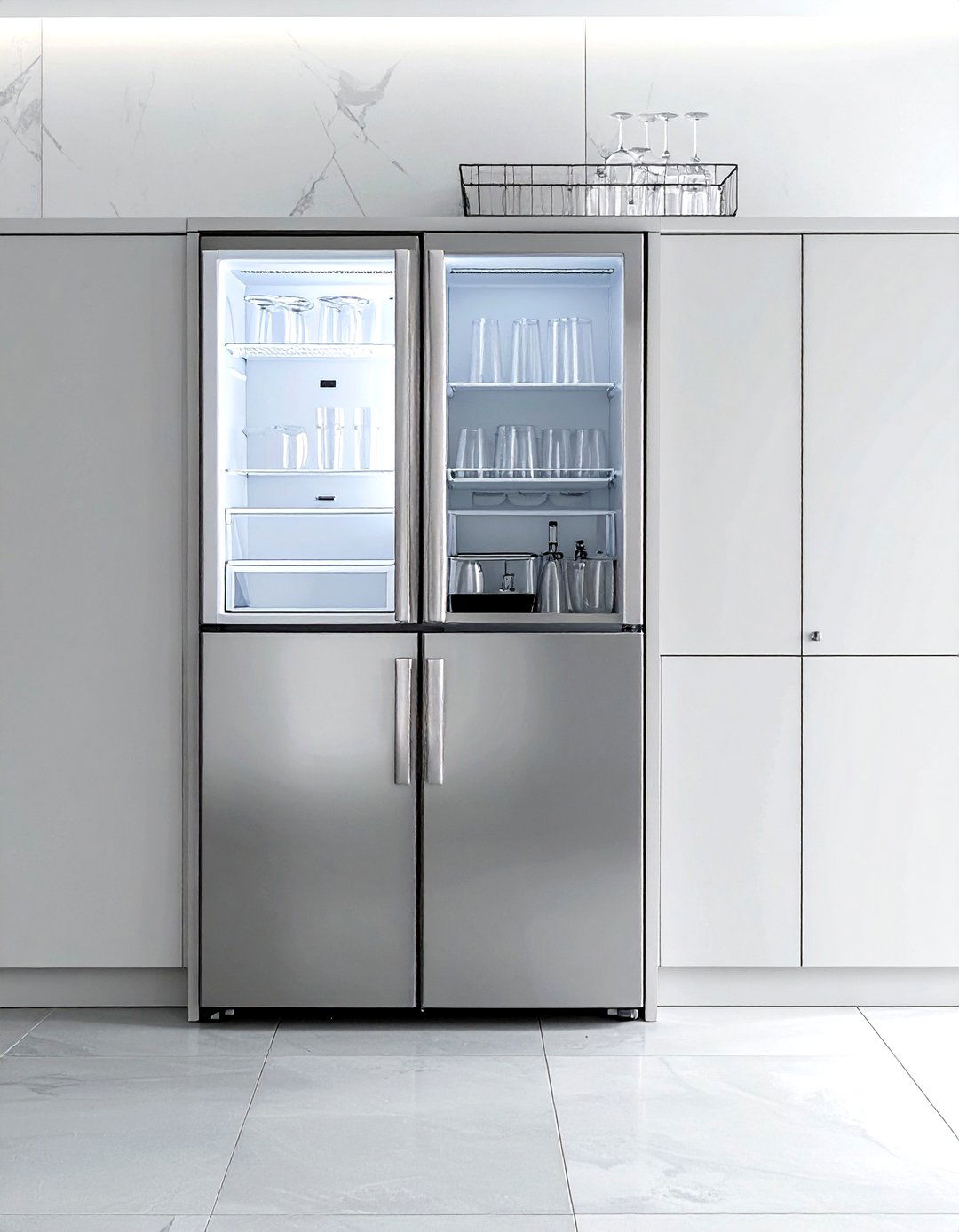 Under Counter Beverage Fridge - 30 kitchen home bar ideas