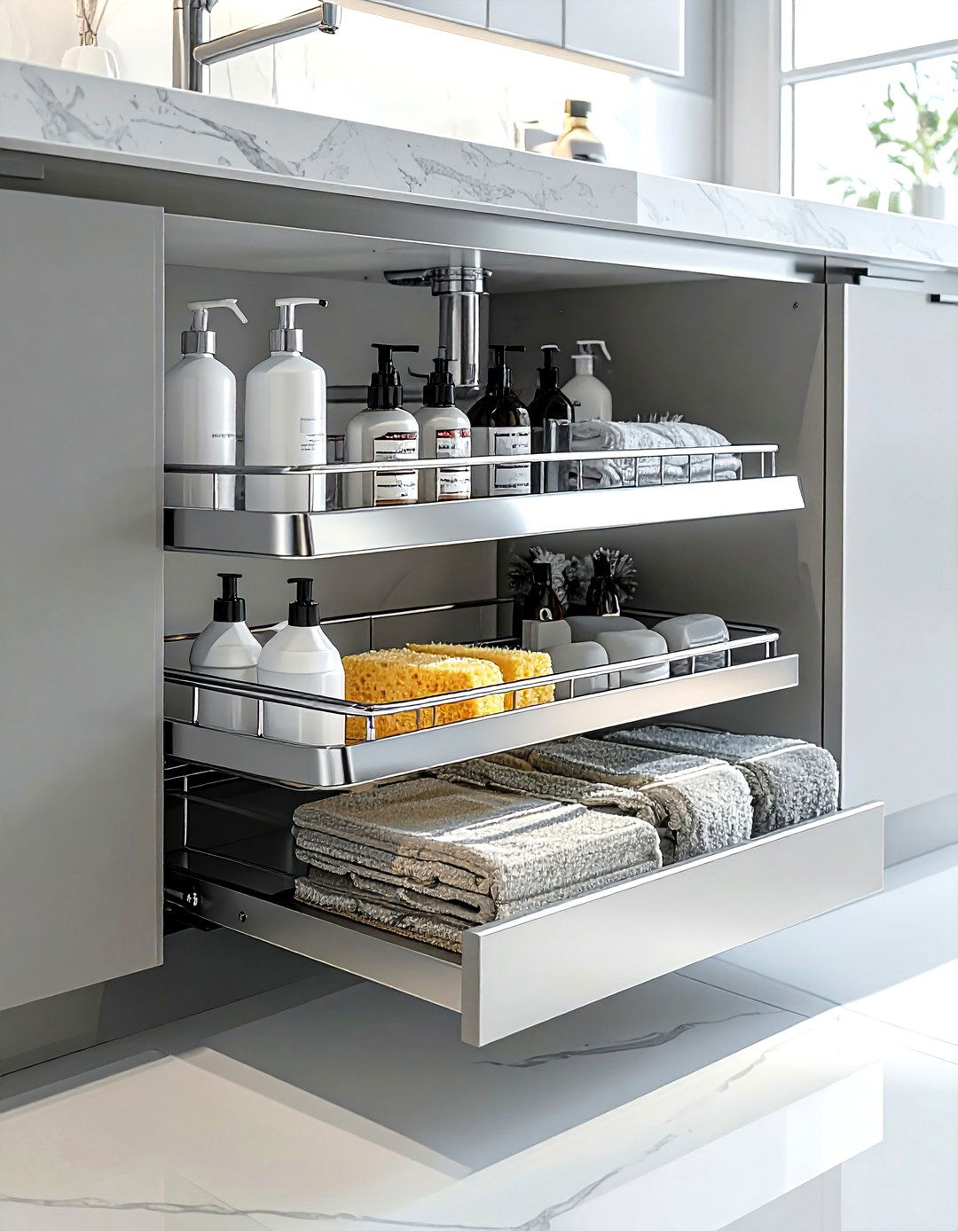 Under Sink Organizer - 30 functional kitchen ideas