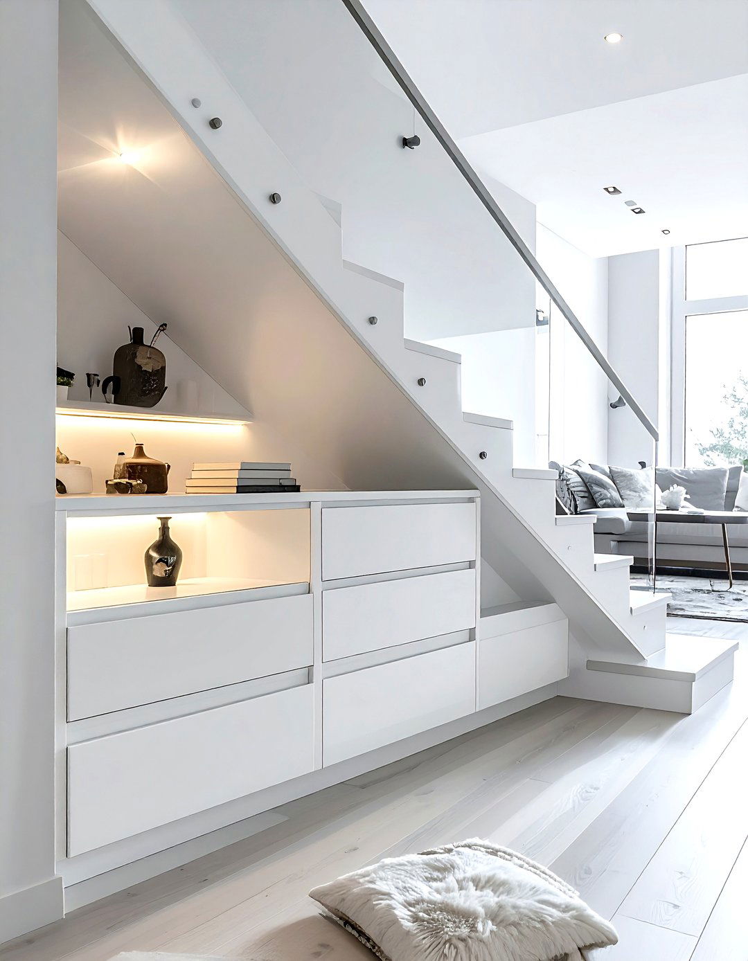 Under Stair Cupboard - 30 living room hidden storage ideas