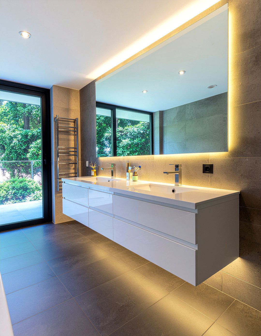 Under Vanity Lighting - 30 full bathroom remodel ideas