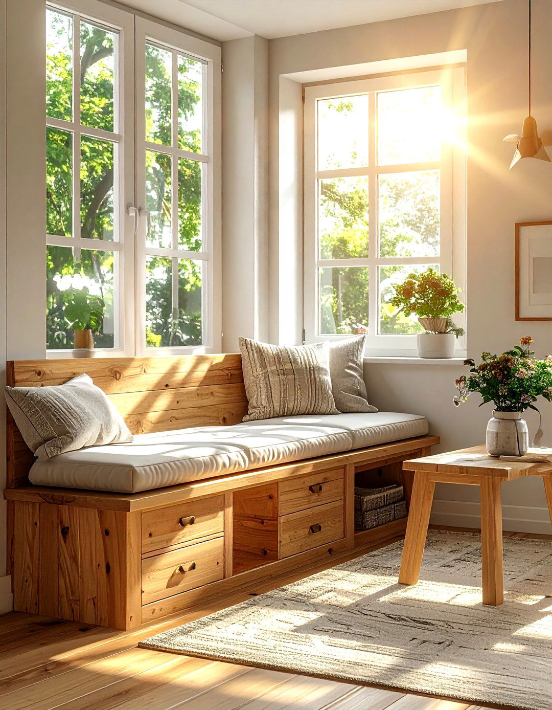 Under Window Bench - 30 kitchen seating arrangements ideas