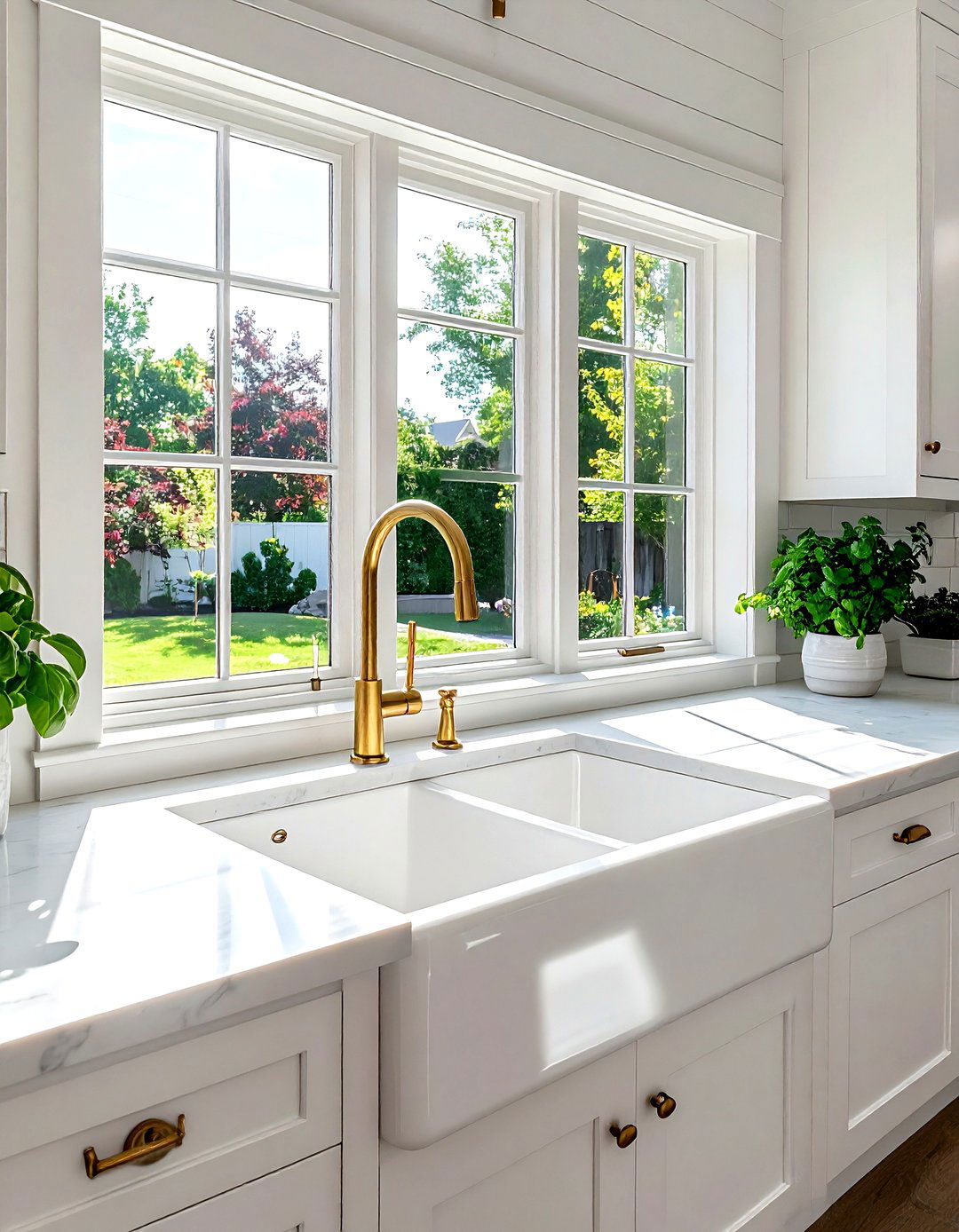 Under Window Kitchen Sink - 30 kitchen social hub ideas