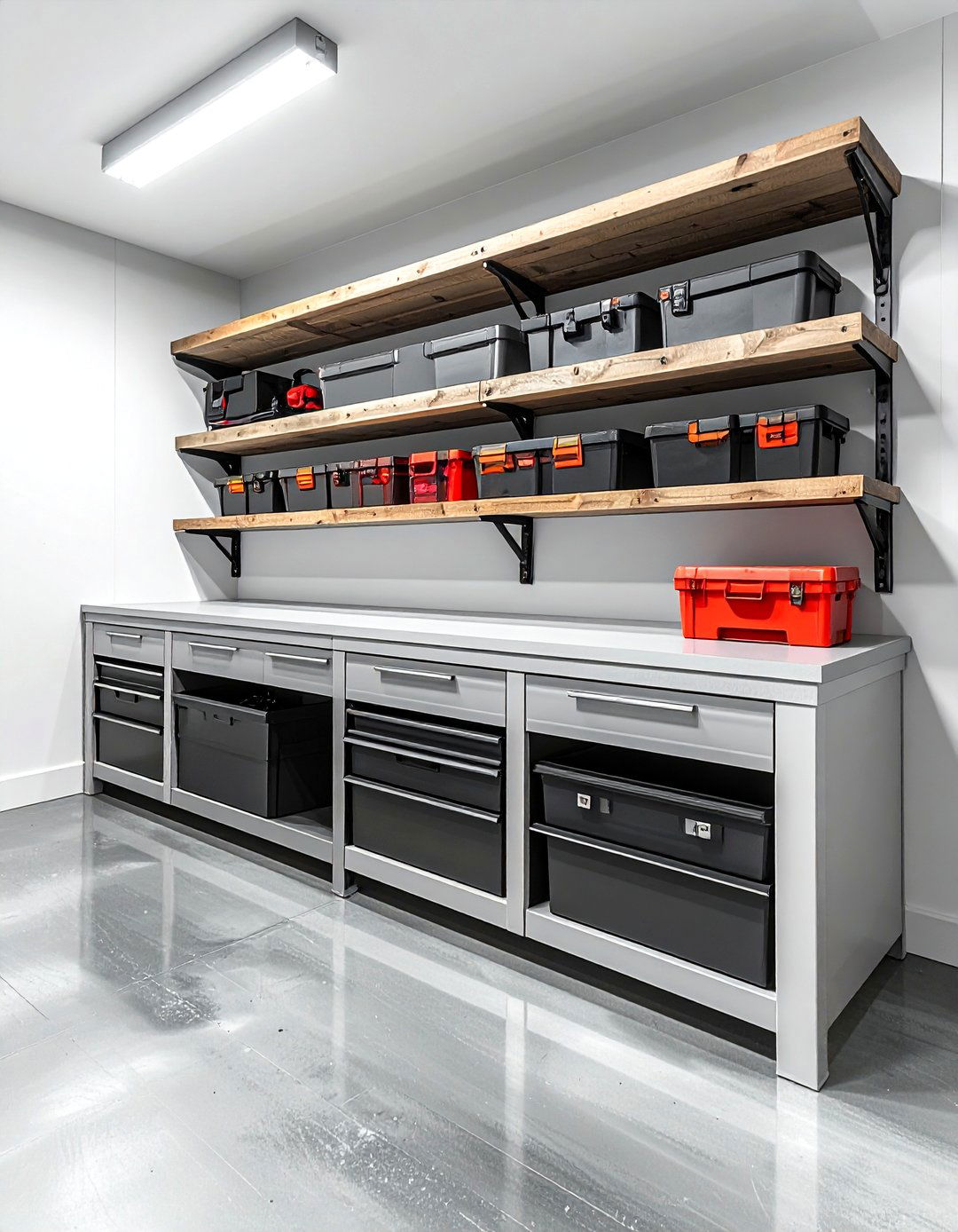 Under Workbench Storage - 30 garage storage ideas