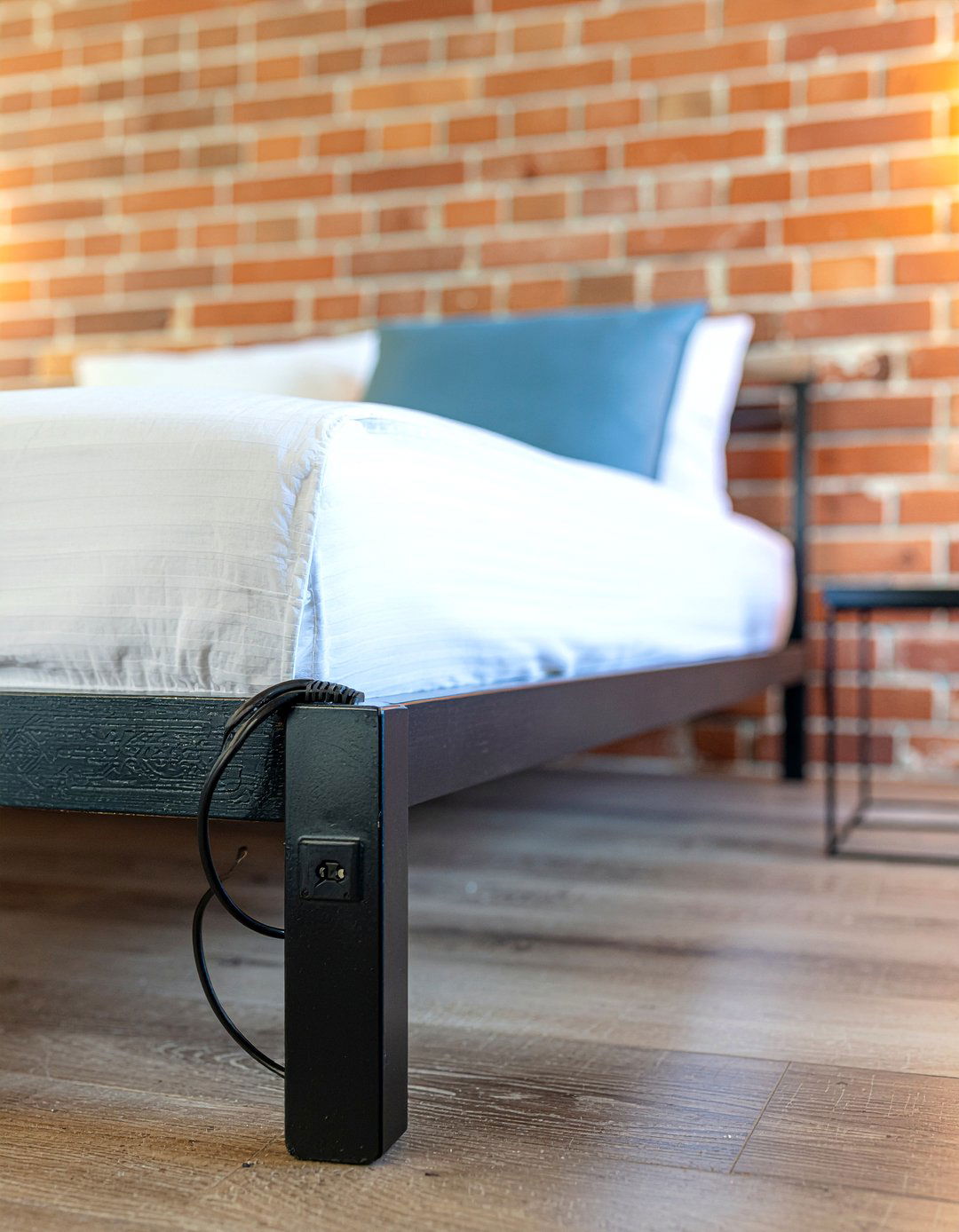 Under bed power strip mount - 30 bedroom charging stations