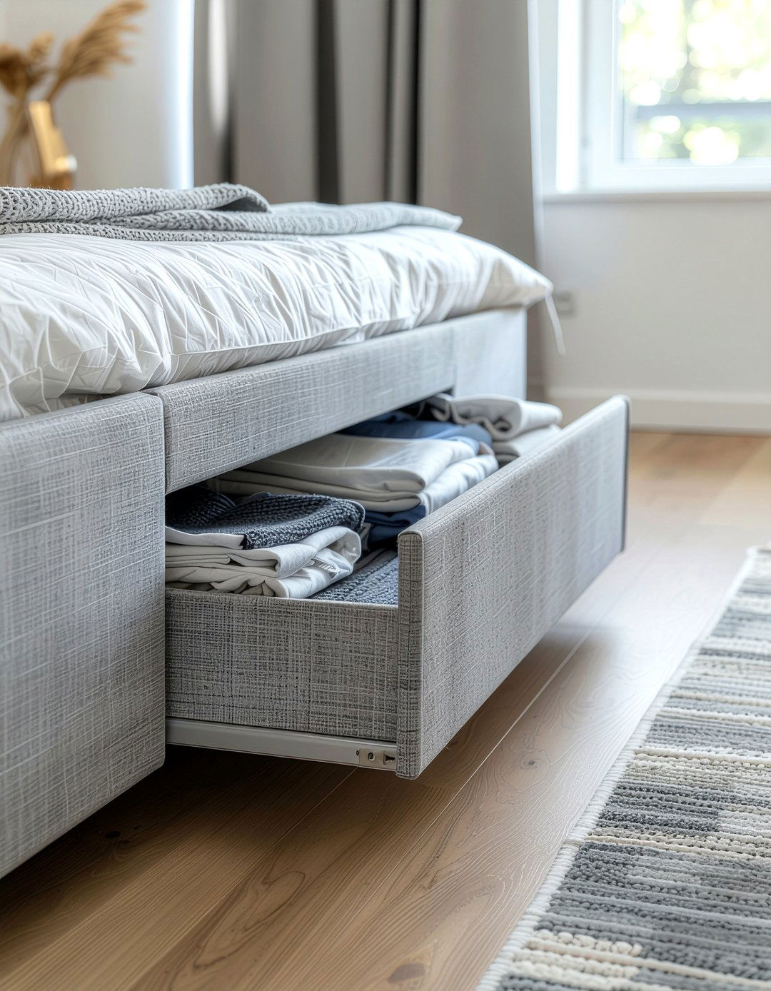 Under bed storage - 30 first apartment decor ideas