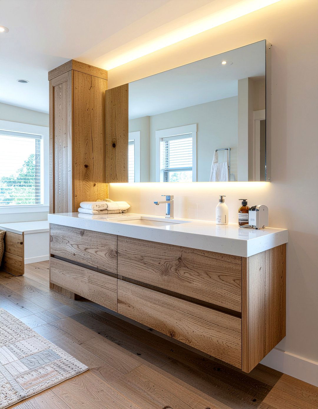 Under cabinet bathroom lighting with speakers - 30 bathroom sound system ideas