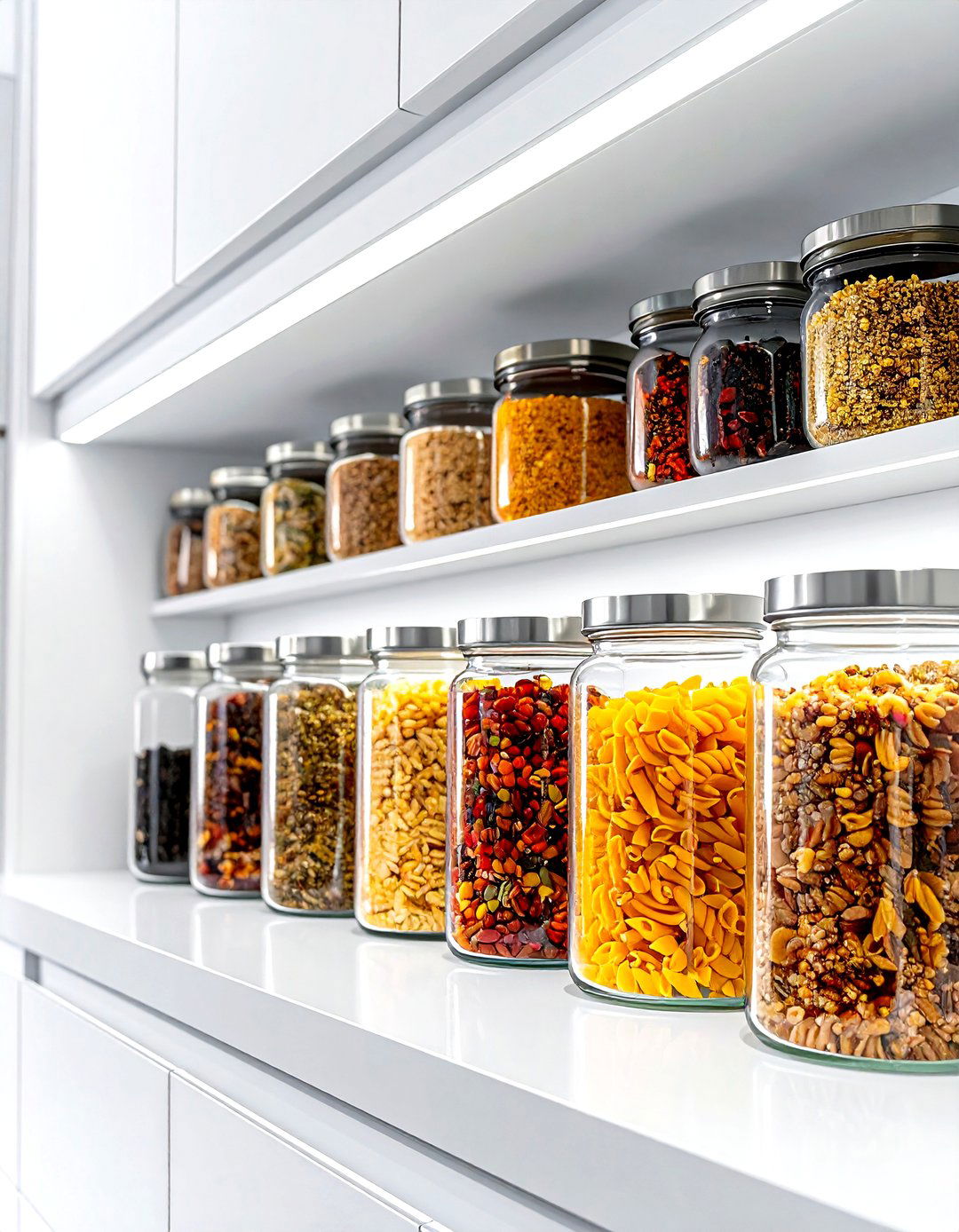 Under cabinet jar storage - 30 kitchen space saving ideas