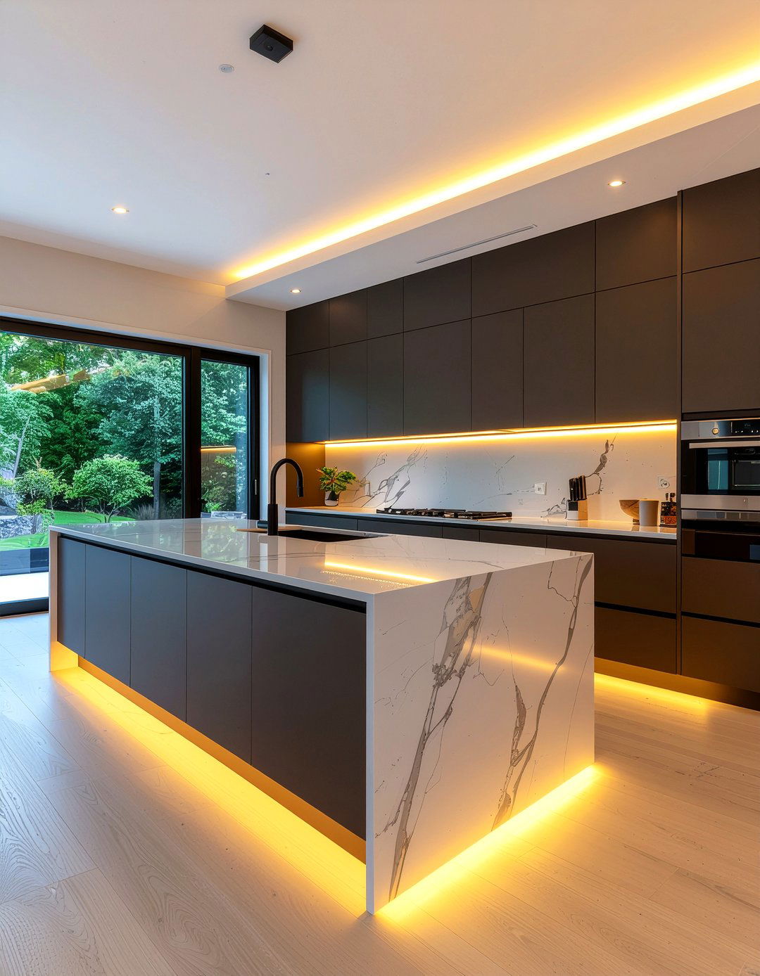 Under cabinet led strip lighting - 30 accent lighting kitchen ideas