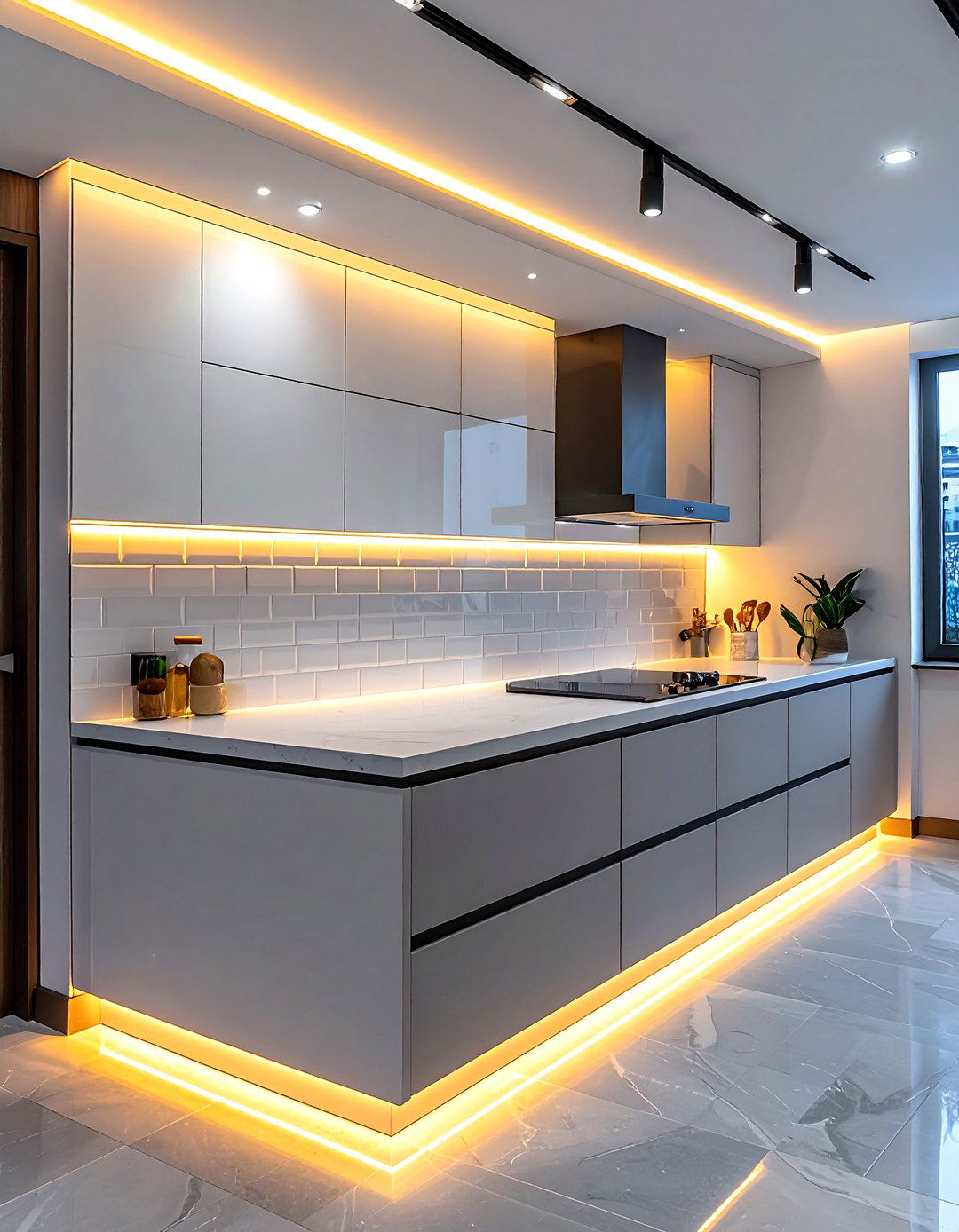 Under cabinet lighting - 30 condo kitchen ideas