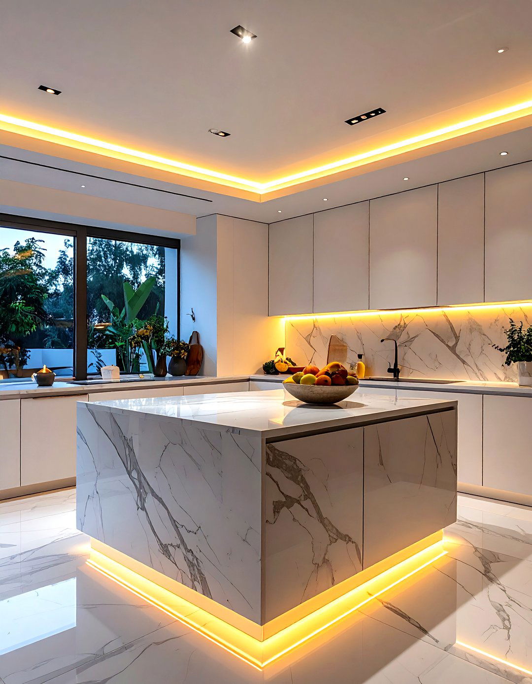 Under cabinet lighting - 30 entertaining kitchen ideas