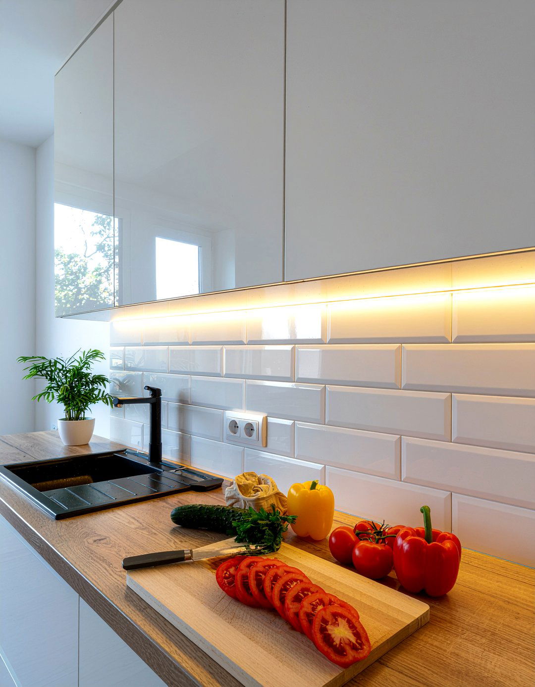 Under cabinet lighting - 30 healthy kitchen ideas