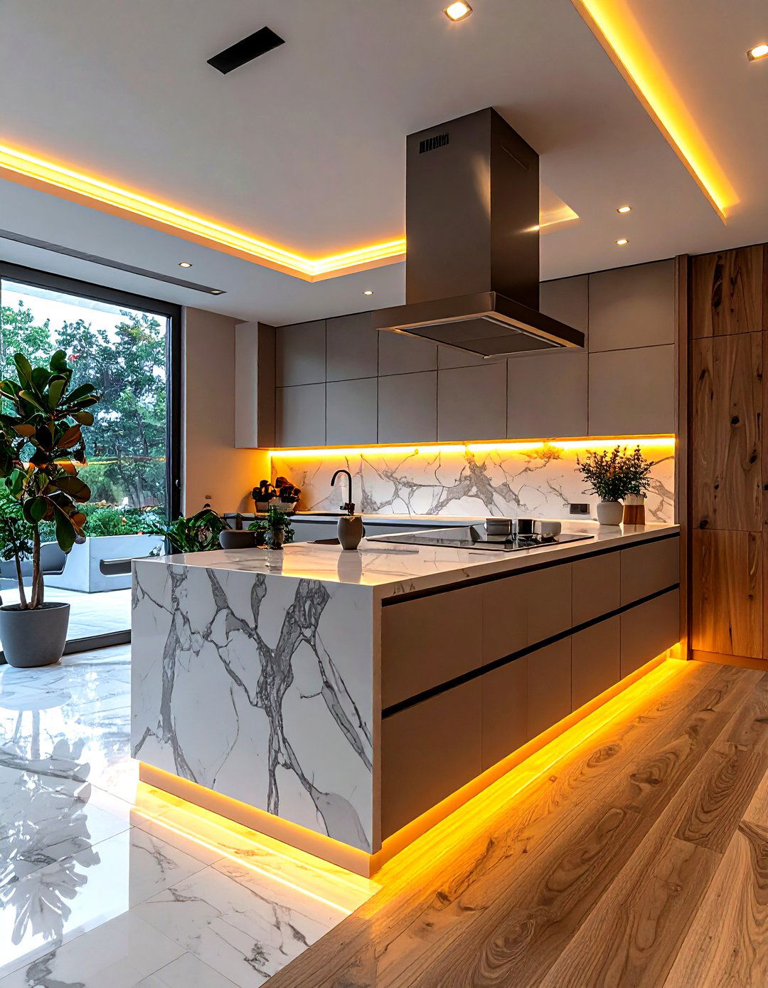 Under cabinet lighting - 30 kitchen on a budget ideas