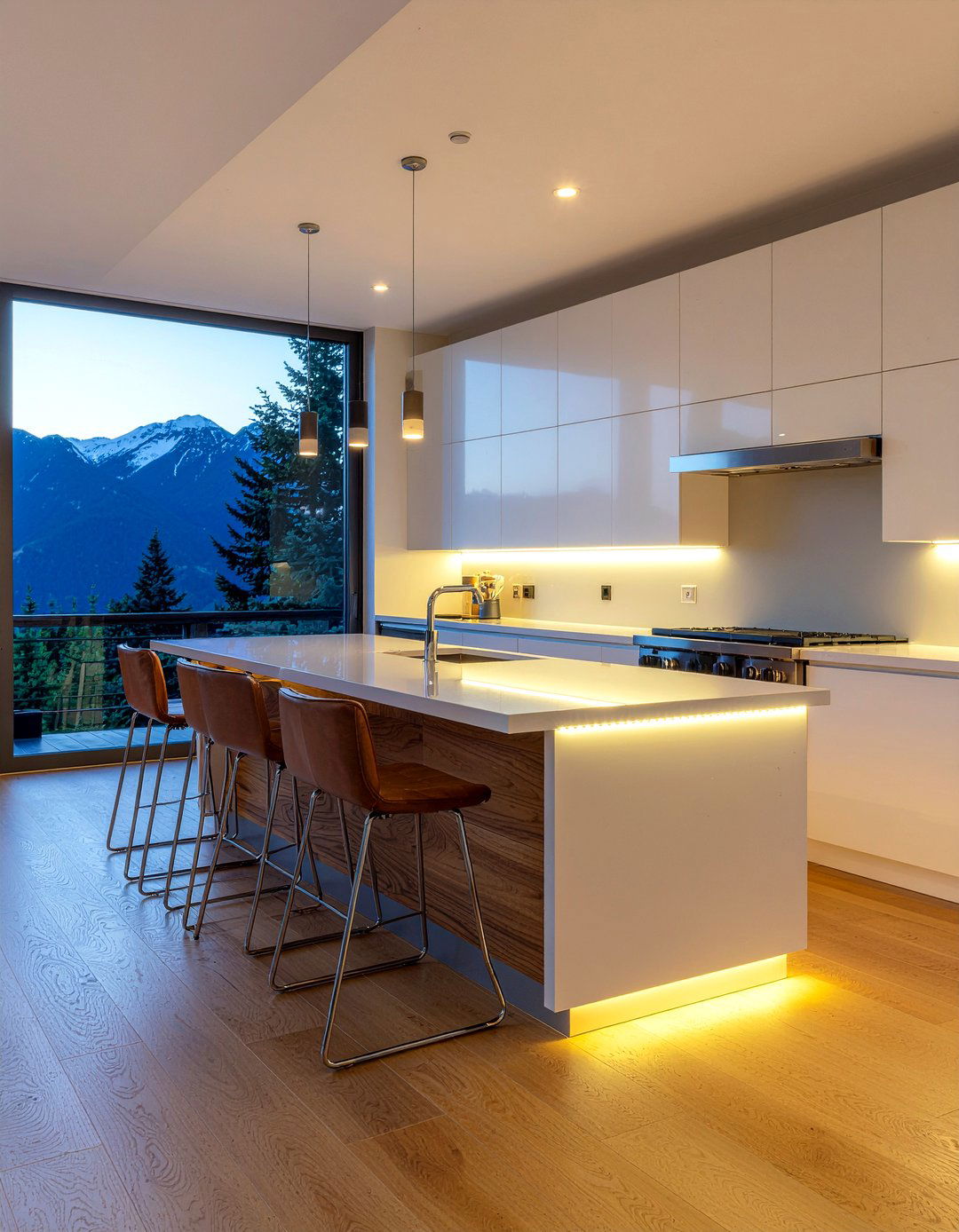 Under cabinet lighting - 30 ski house kitchen ideas