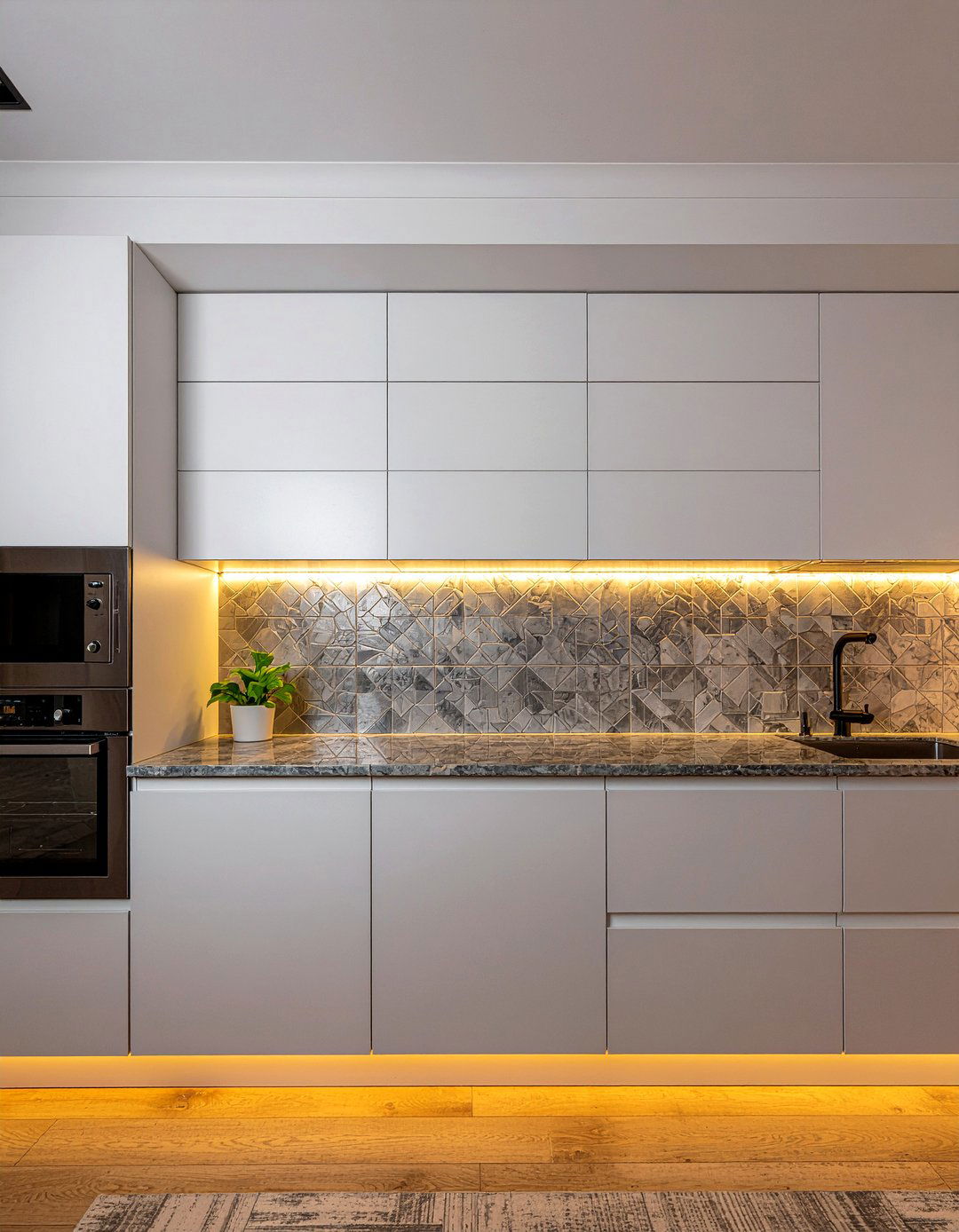 Under cabinet lighting - 30 sleek modern kitchen ideas