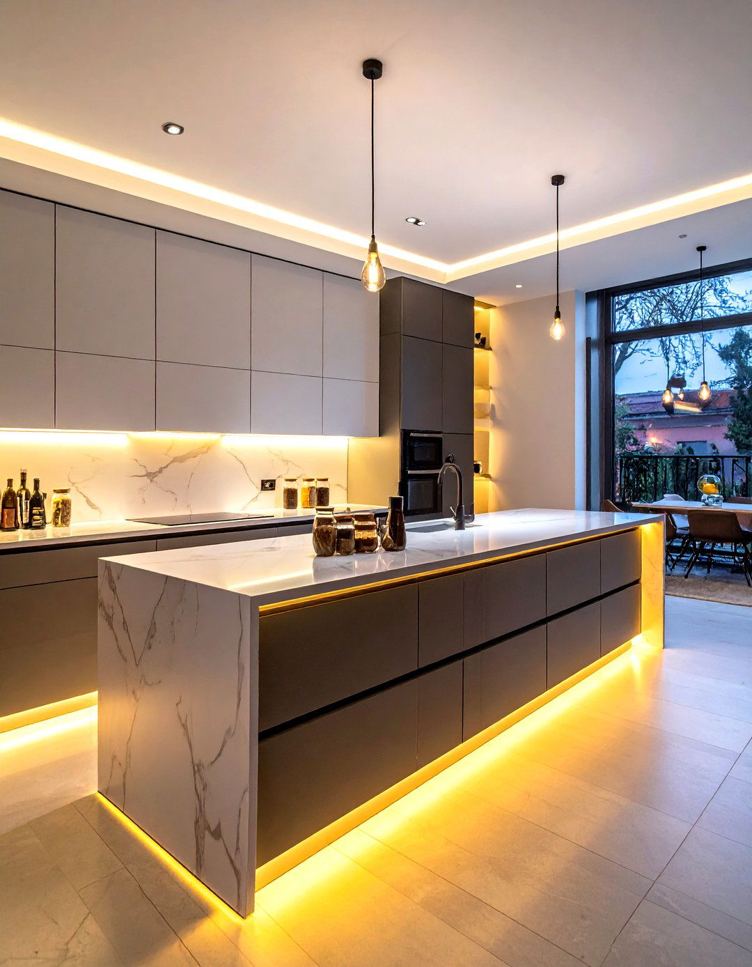 Under cabinet lighting - 30 townhouse kitchen ideas