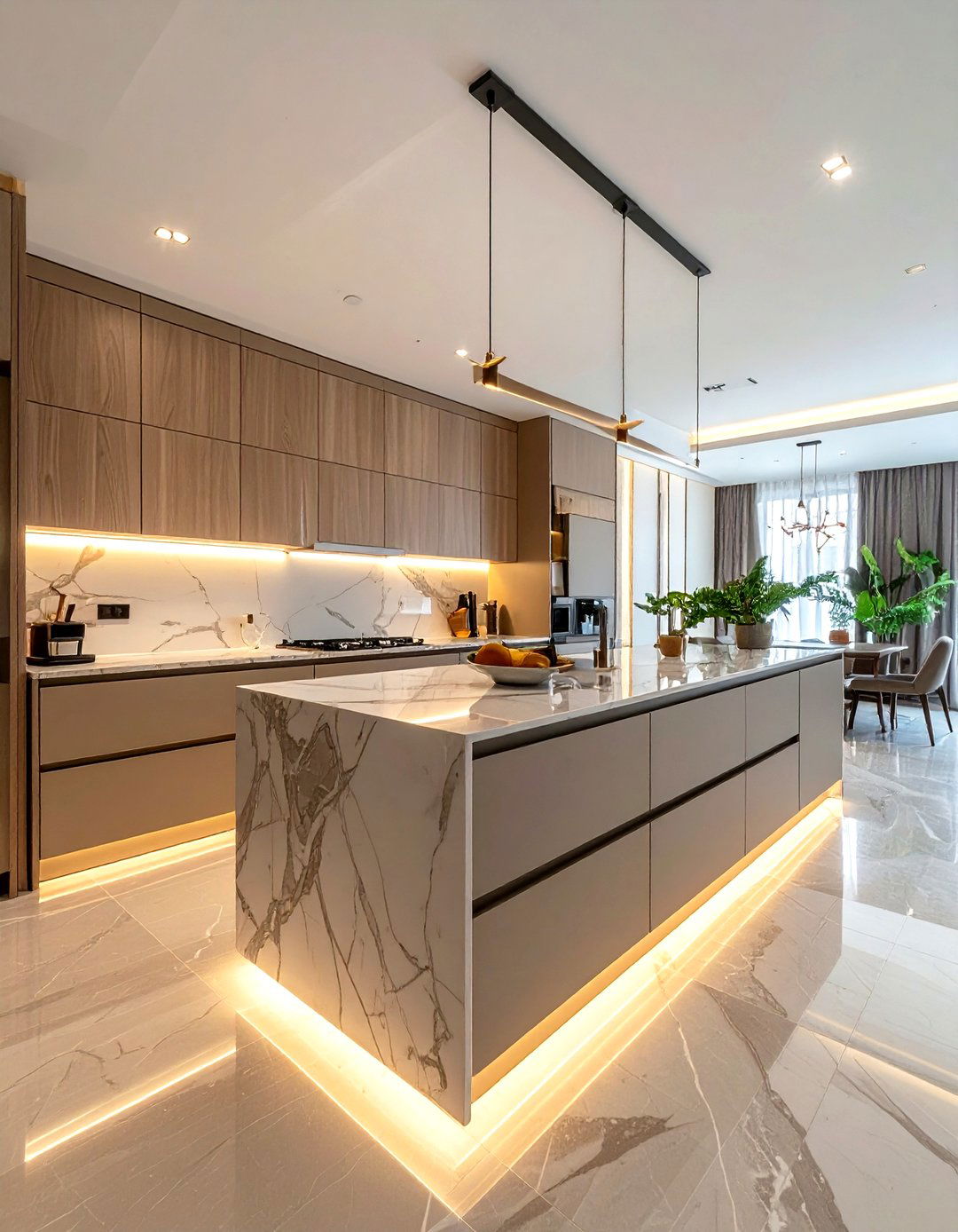 Under cabinet lighting for sideboard - 30 dining room layered lighting ideas