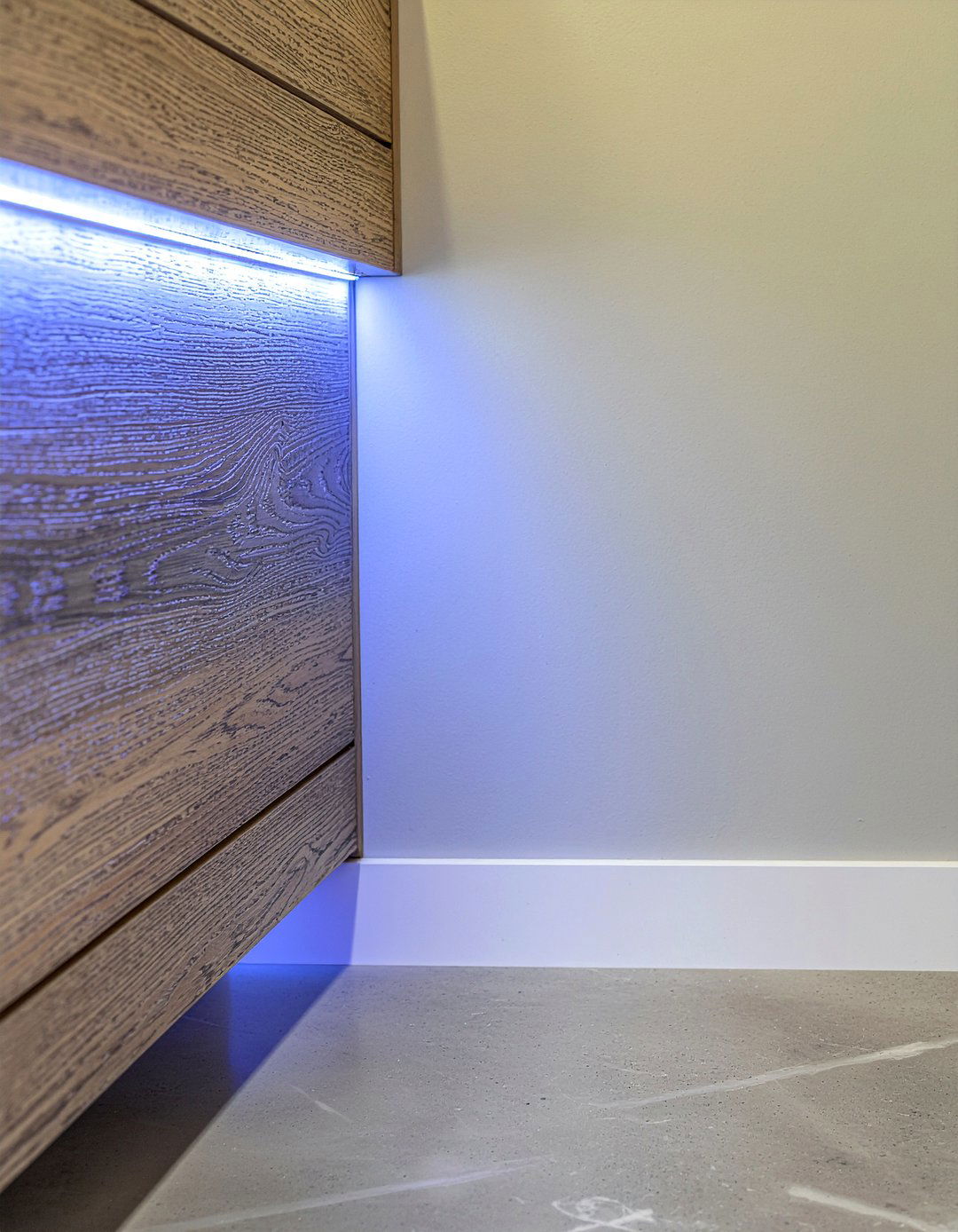 Under cabinet toe kick lighting - 30 bathroom electrical ideas