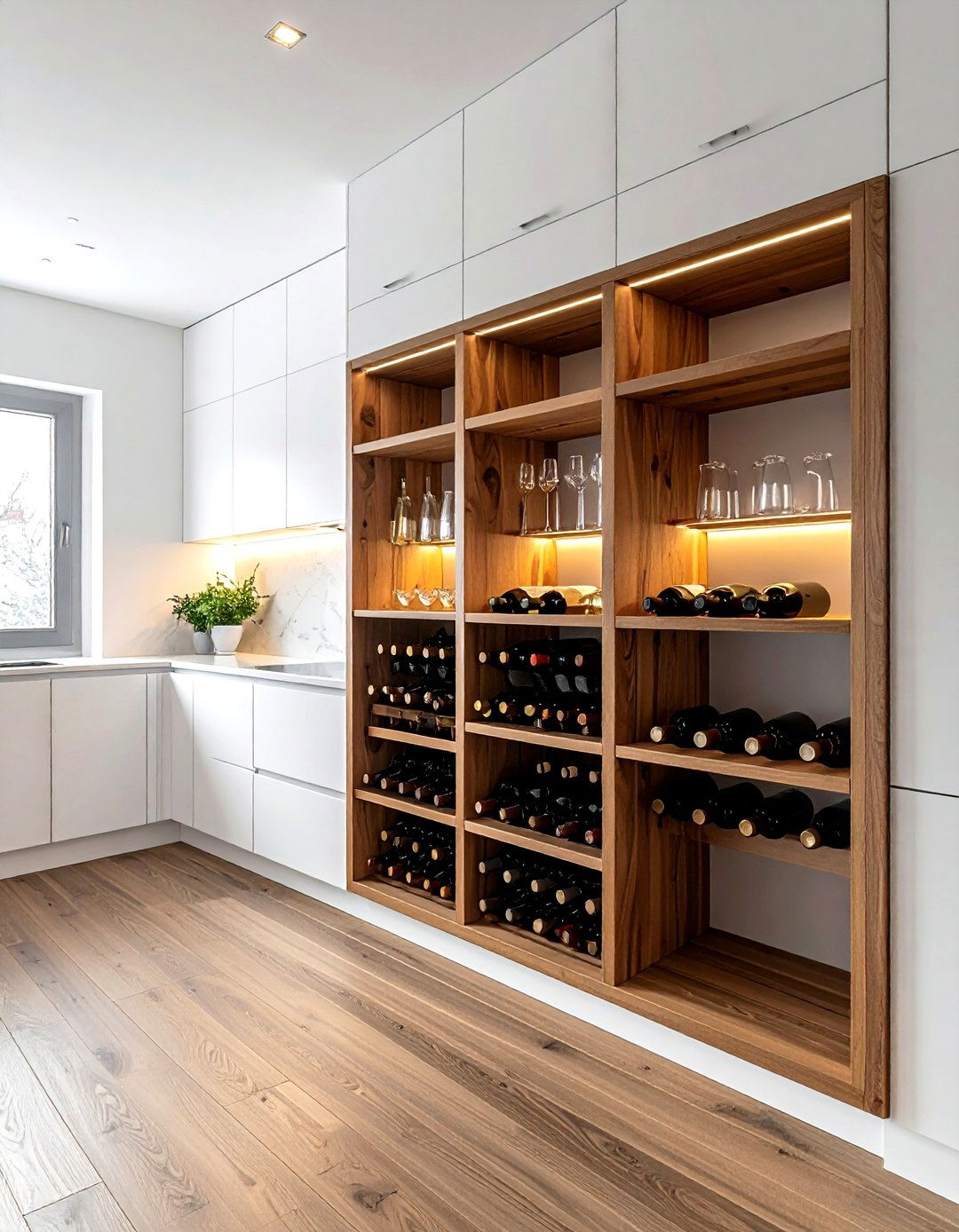 Under cabinet wine rack - 30 kitchen clever storage ideas