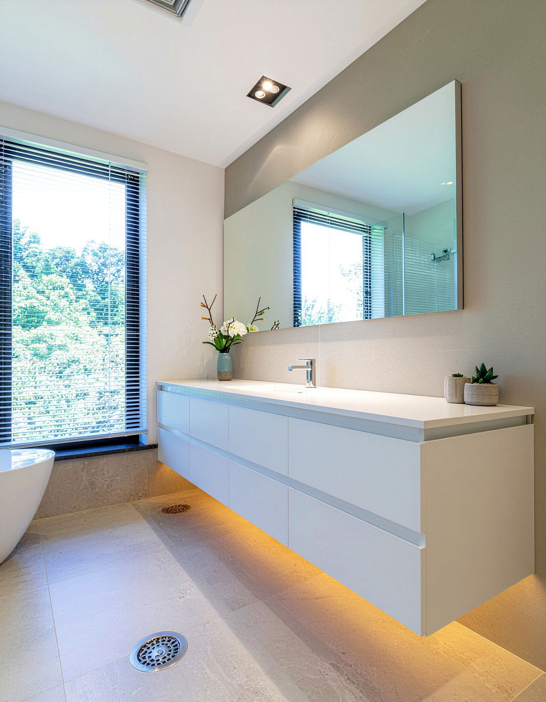 Under sink motion light - 30 bathroom accent lighting ideas