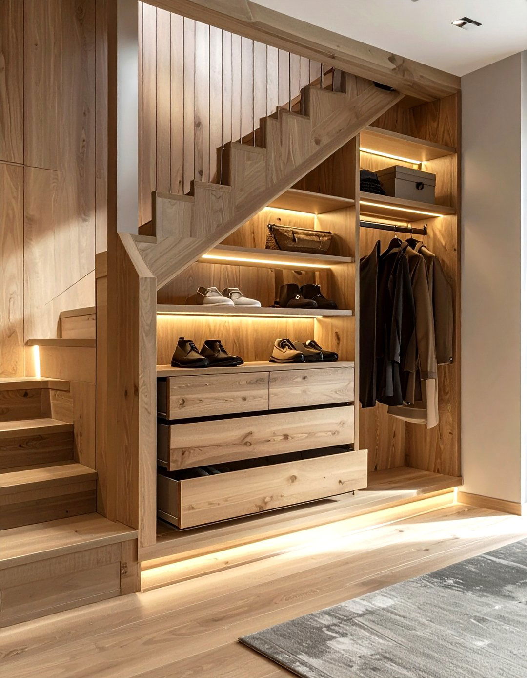 Under stair storage - 30 living room clever storage ideas