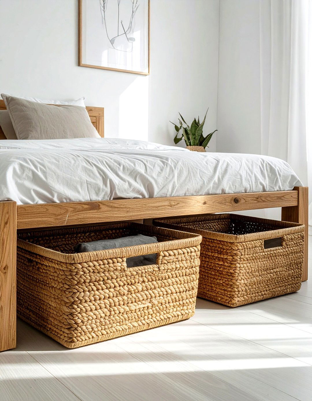 Underbed Lid Basket - 30 decorative basket ideas